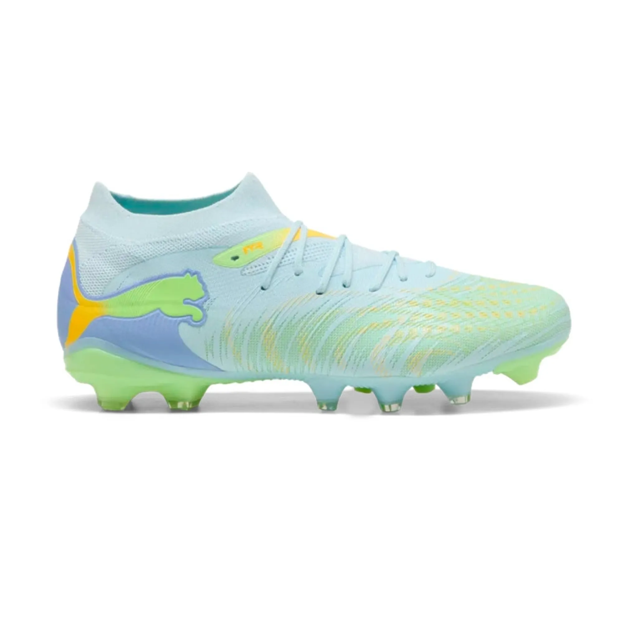 PUMA Future 9 Match Light Up FG/AG Football Boots Women, Fizzy Light/Icy Blue/Intense Lavender