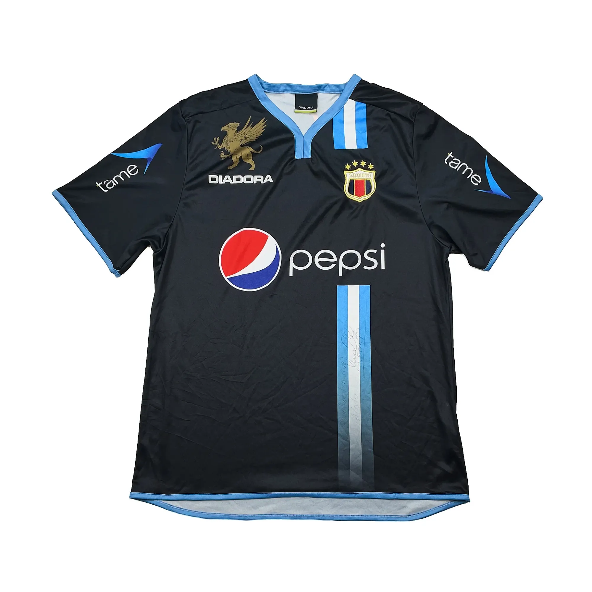 2008 Deportivo Quito *Signed* Away Shirt (XL) Diadora | Cult Kits
