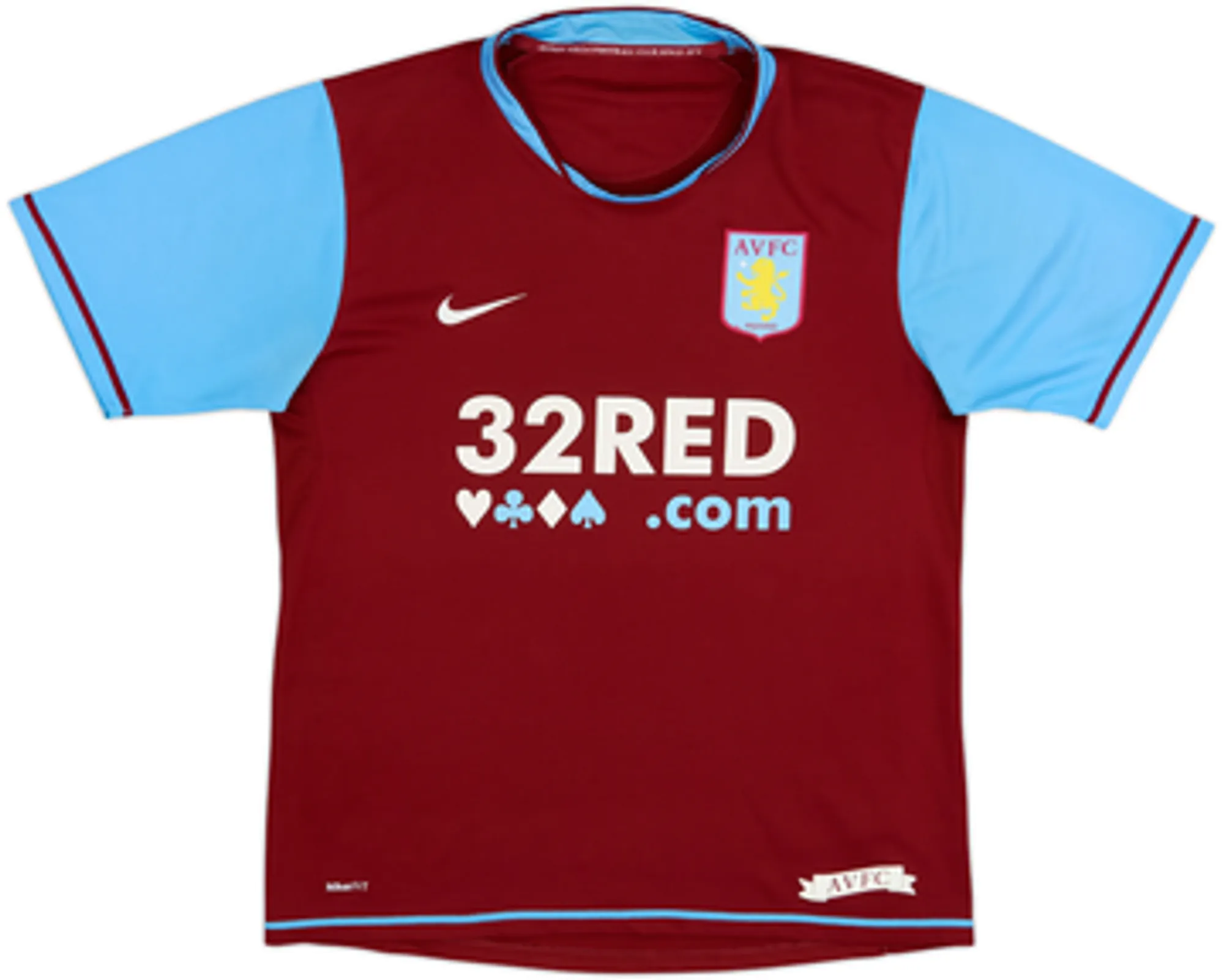 2007-08 Aston Villa Home Shirt Young #7 - 6/10 - (M)