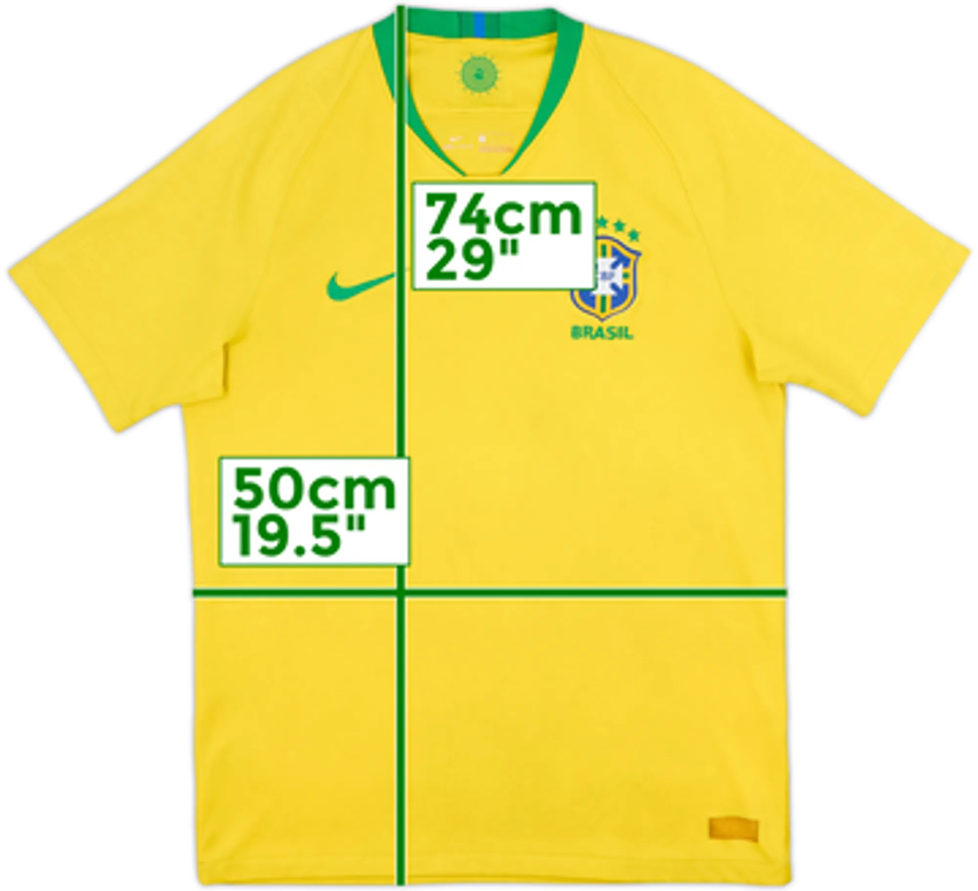 2018-19 Brazil Home Shirt - 5/10 - (L.Boys)