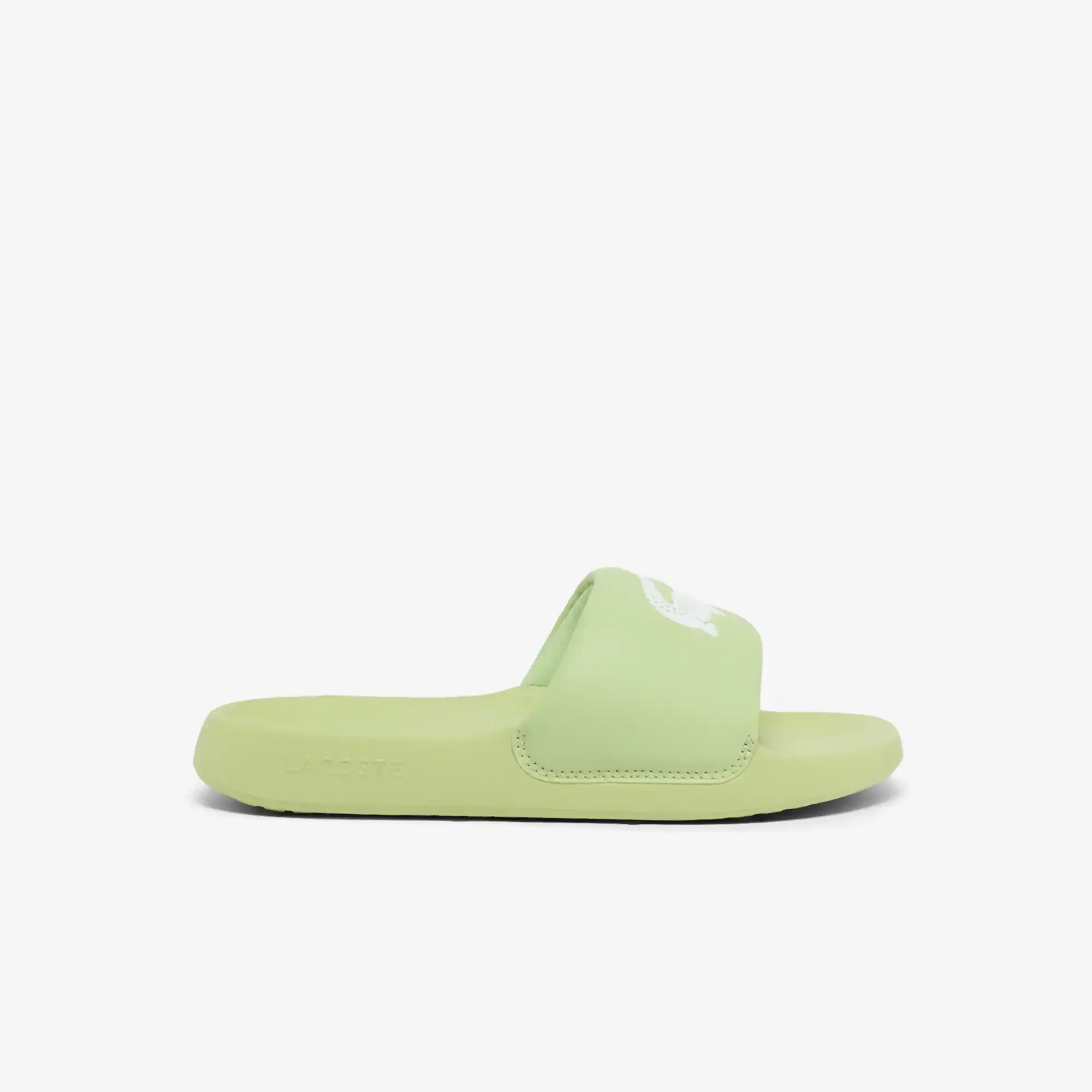Lacoste Women's Serve Slides 1.0 - Light Green / White