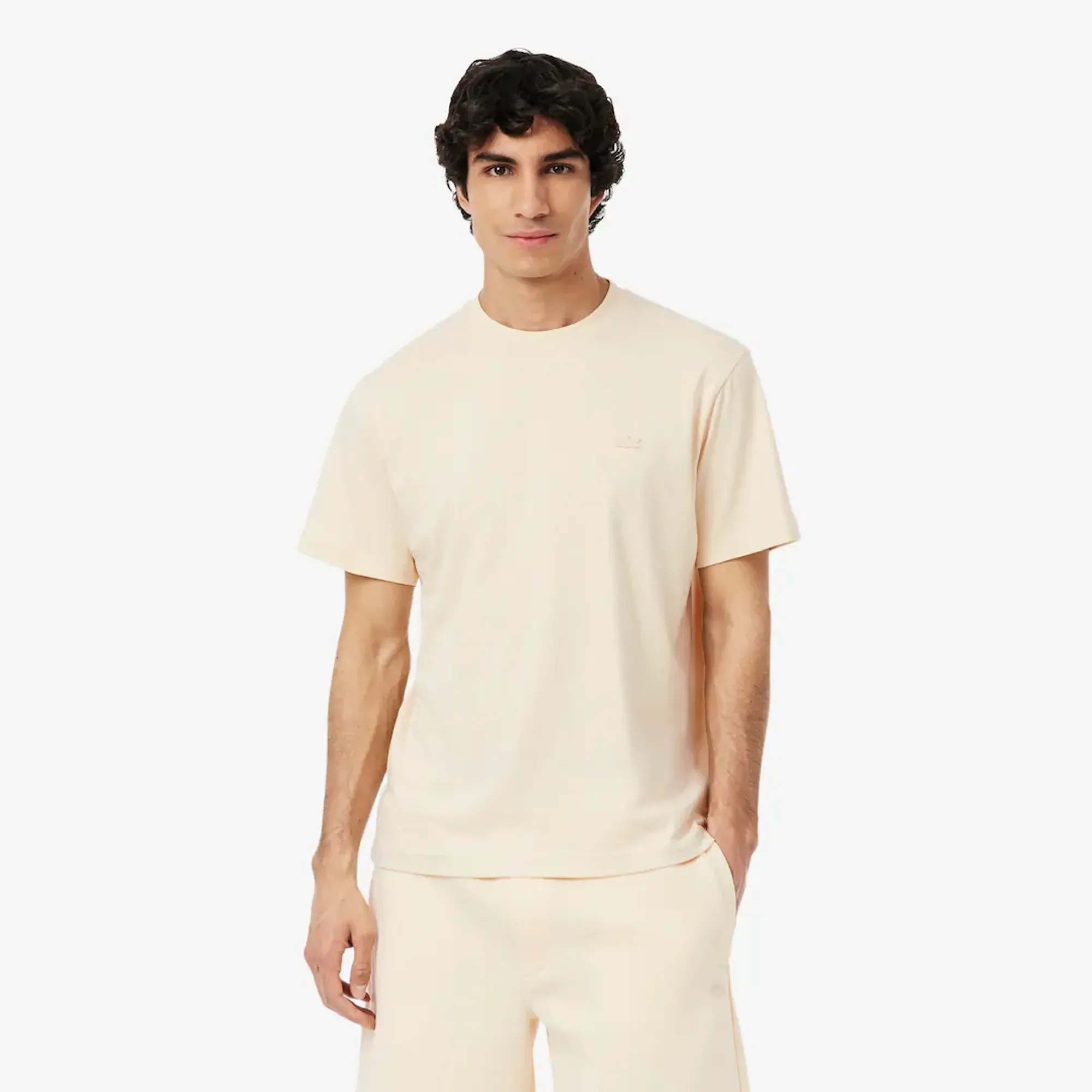Lacoste Embroidered Signature T-shirt - Beige