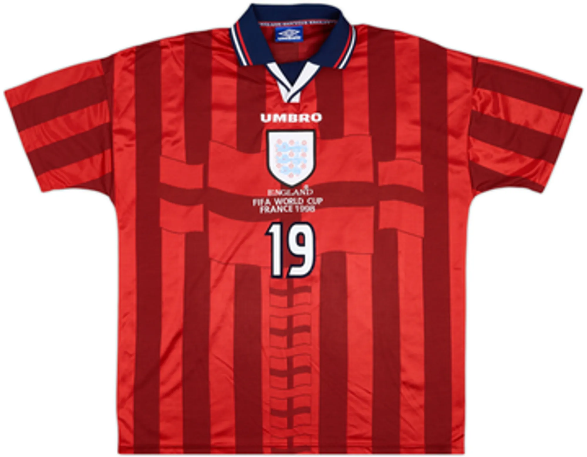 1997-99 England Away Shirt L.Ferdinand #19 - 6/10 - (L)