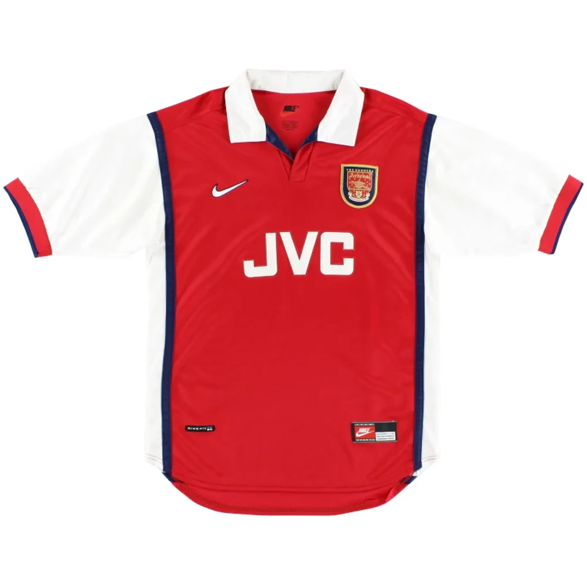 1998-99 Arsenal Nike Home Shirt L - Arsenal / Very Good 