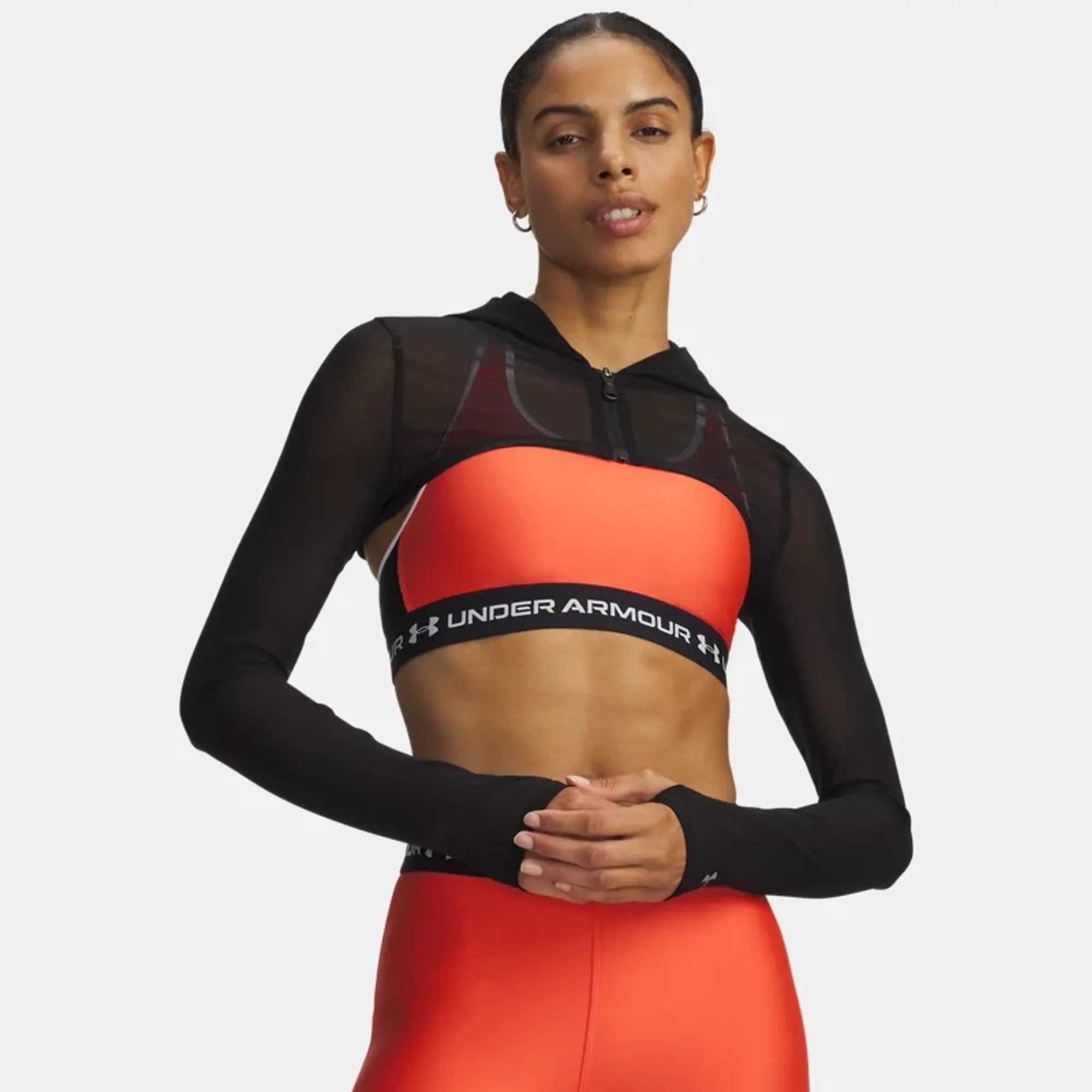 Under Armour  Vanish Elite Mesh Women's Crop Full Zip Ultimate Black / Metallic Silver L