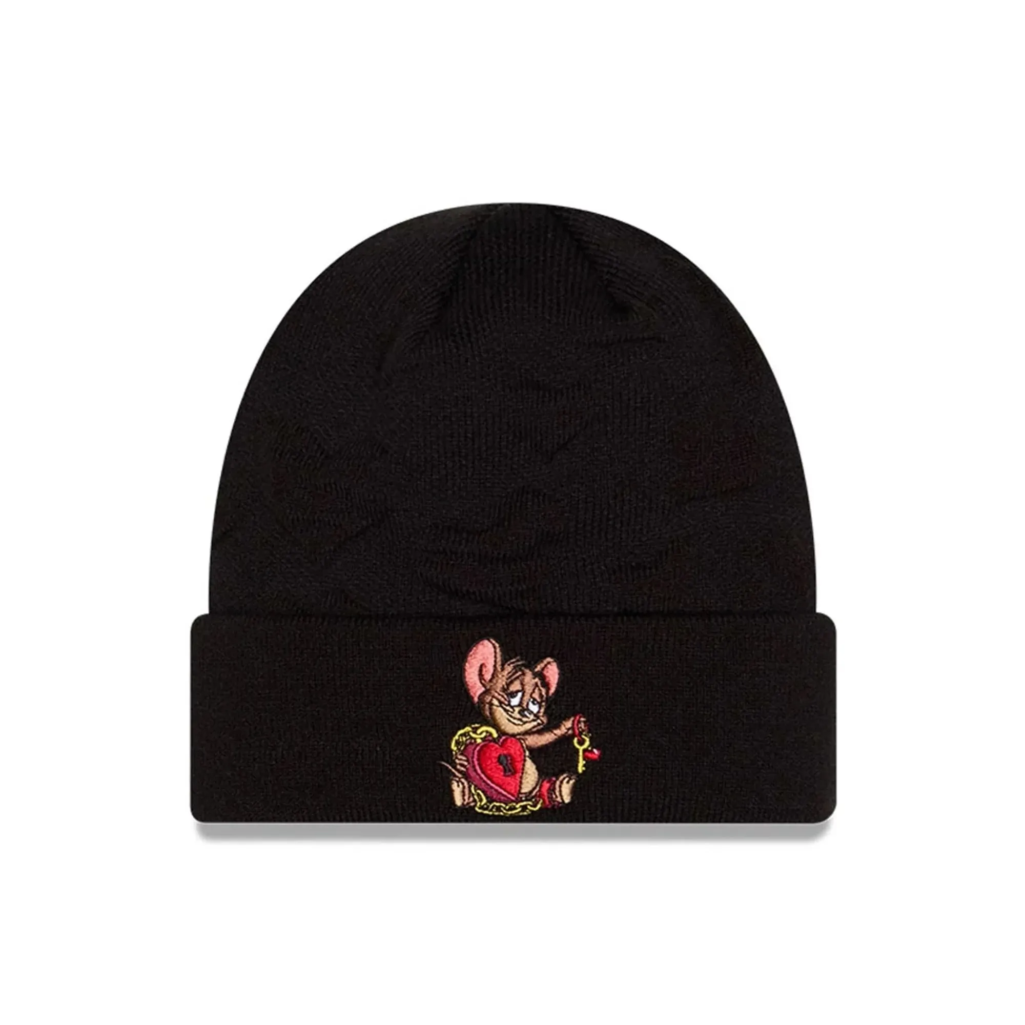 Tom & Jerry Key To My Heart Black Cuff Knit Beanie Hat New Era Cap adult unisex