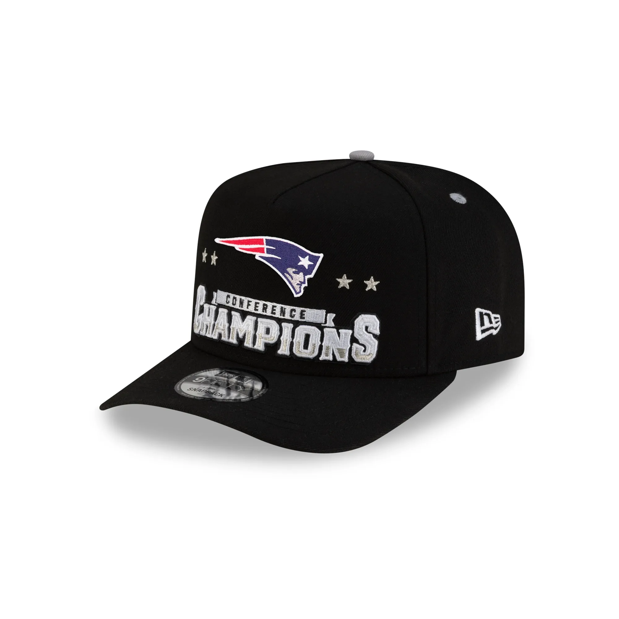 New England Patriots Super Bowl 2026 Conference Champions Black 9FIFTY A-Frame Snapback Cap New Era Cap adult unisex