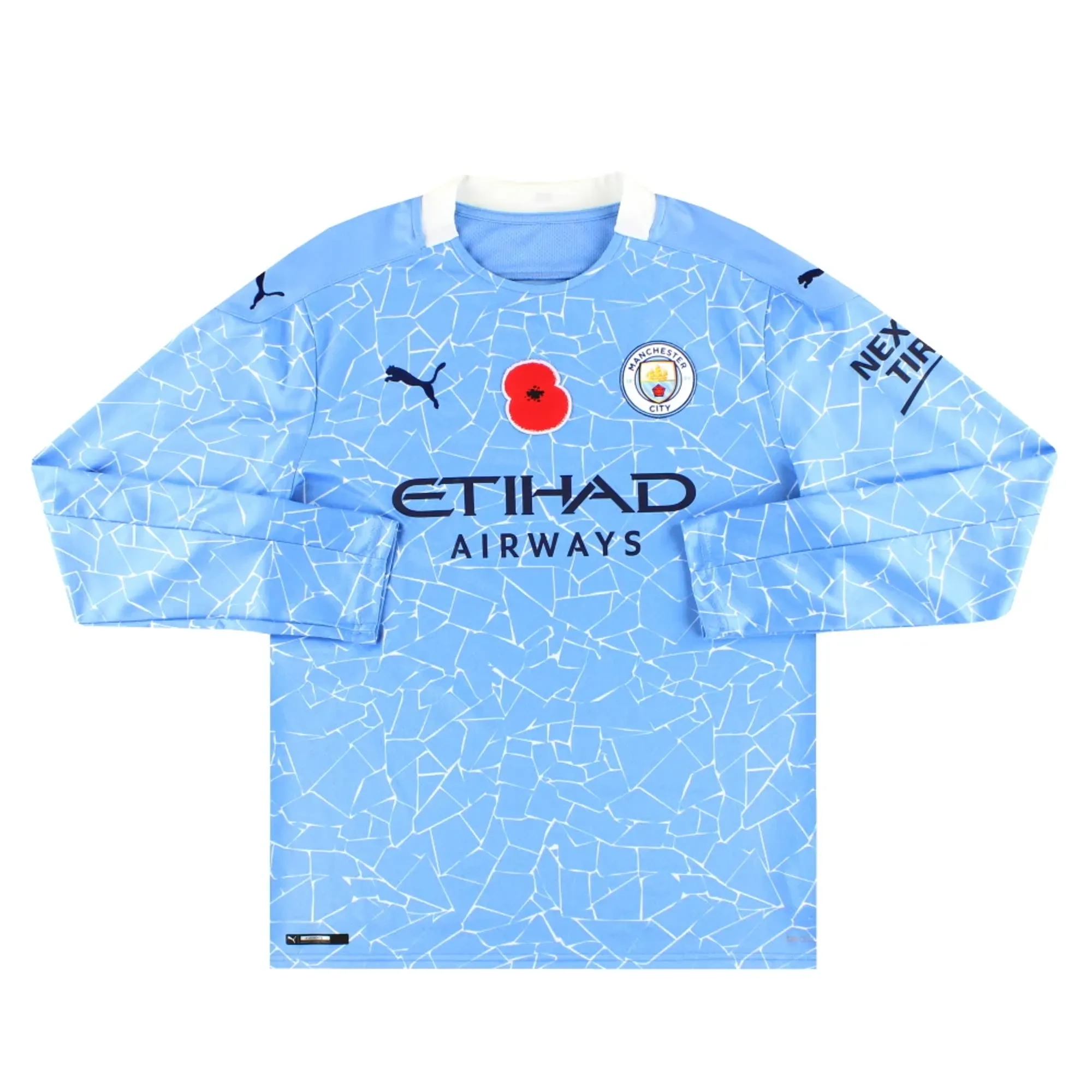 2020-21 Manchester City Puma Home Shirt L/S *Mint* L - Manchester City / Mint 