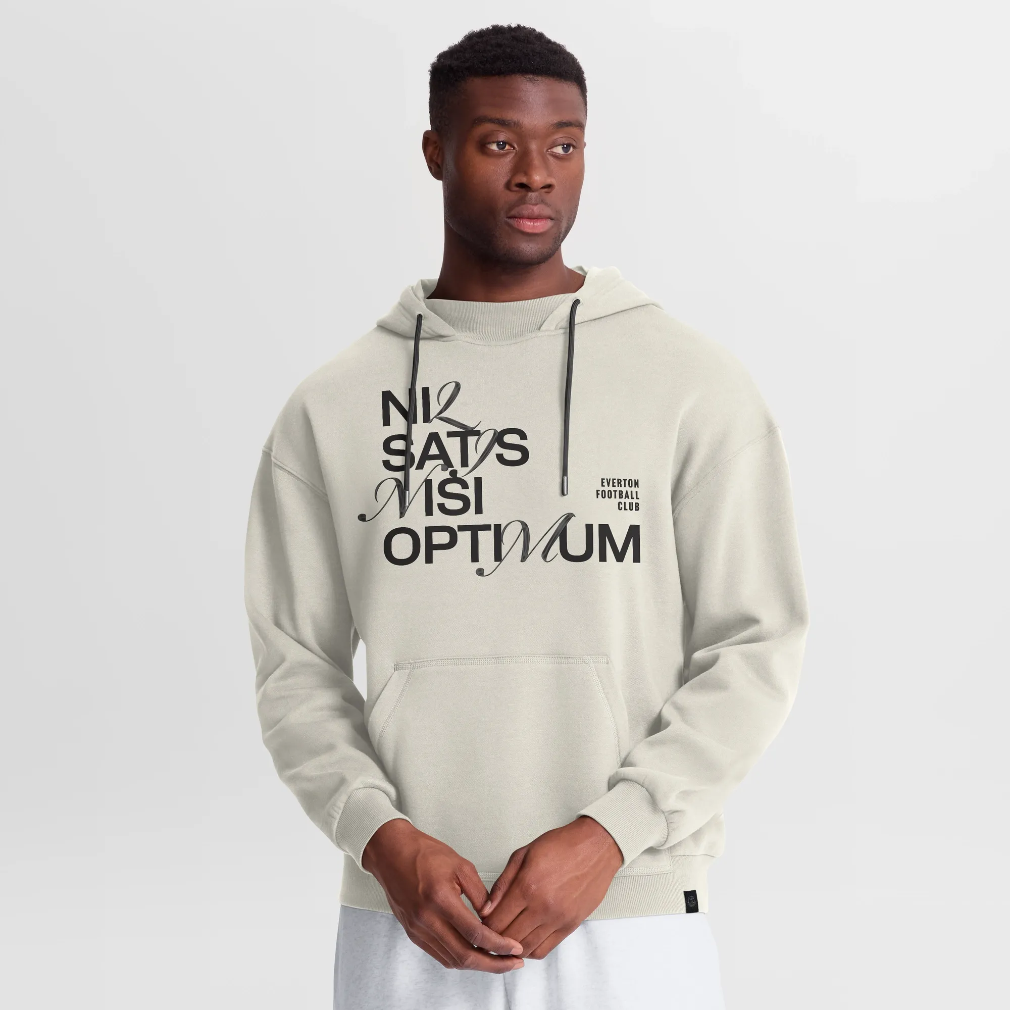 Everton Oversized Overhead Hoodie - Silver Birch - Mens