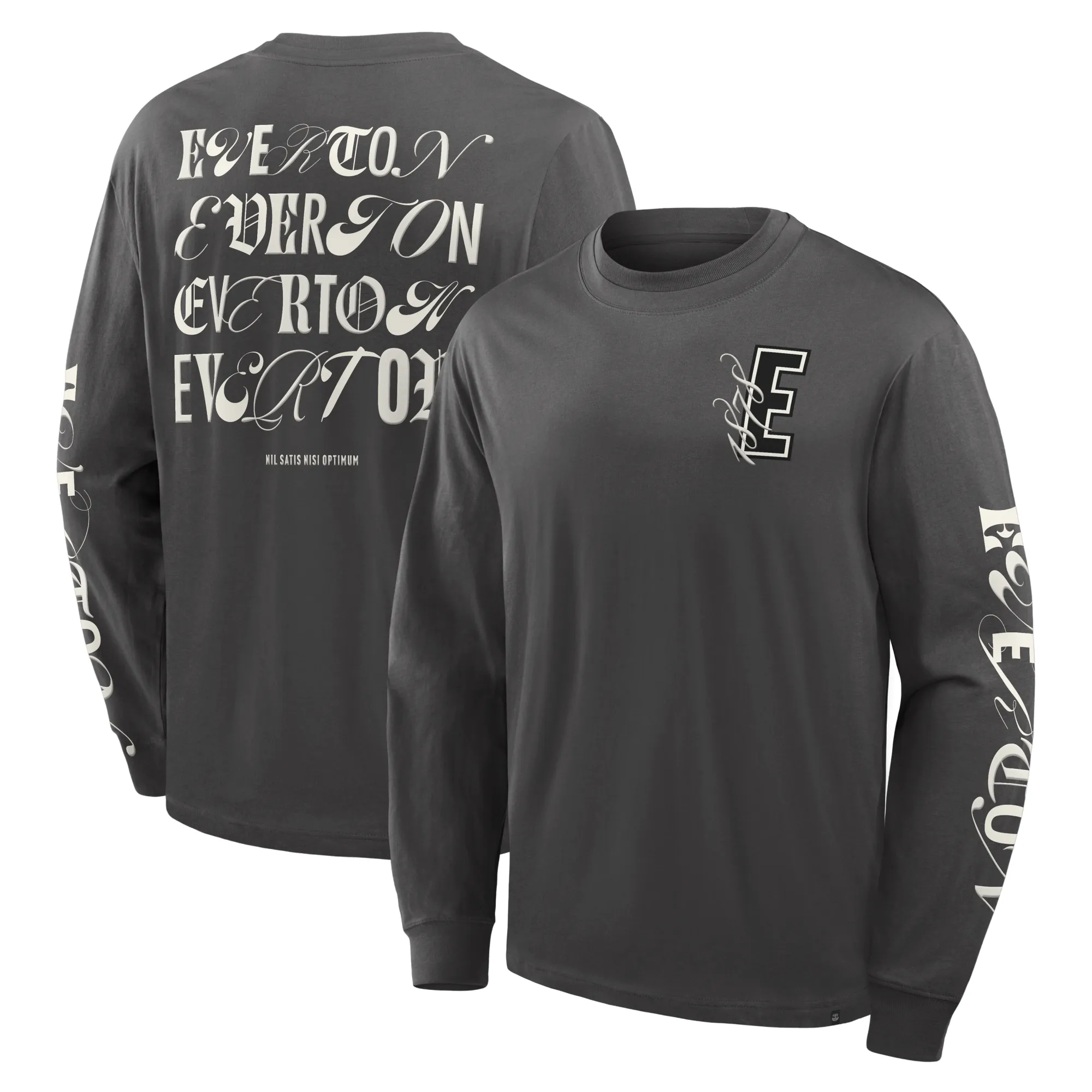 Everton Long Sleeve T-Shirt - Classic Pewter - Mens