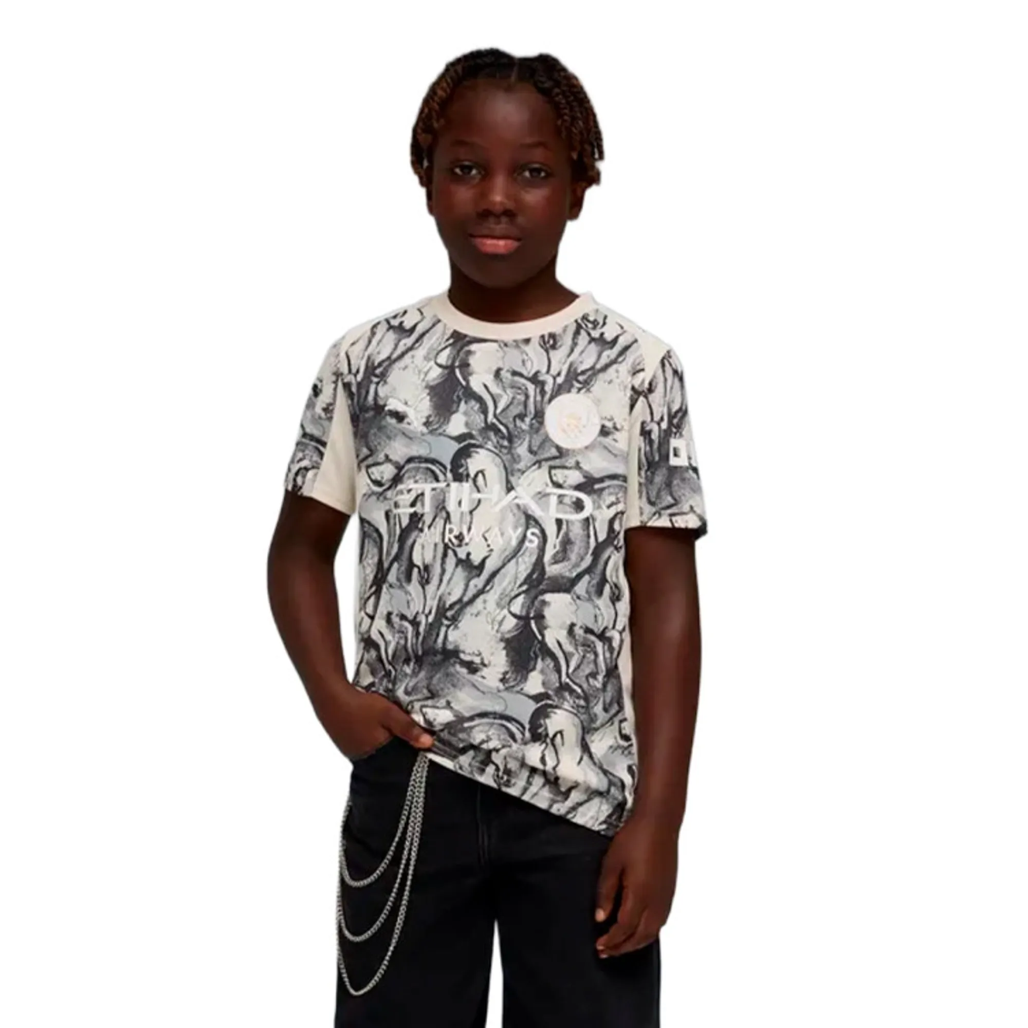 PUMA Manchester City x Year Of The Horse Jersey Youth, Alpine Snow/Flat Dark Grey