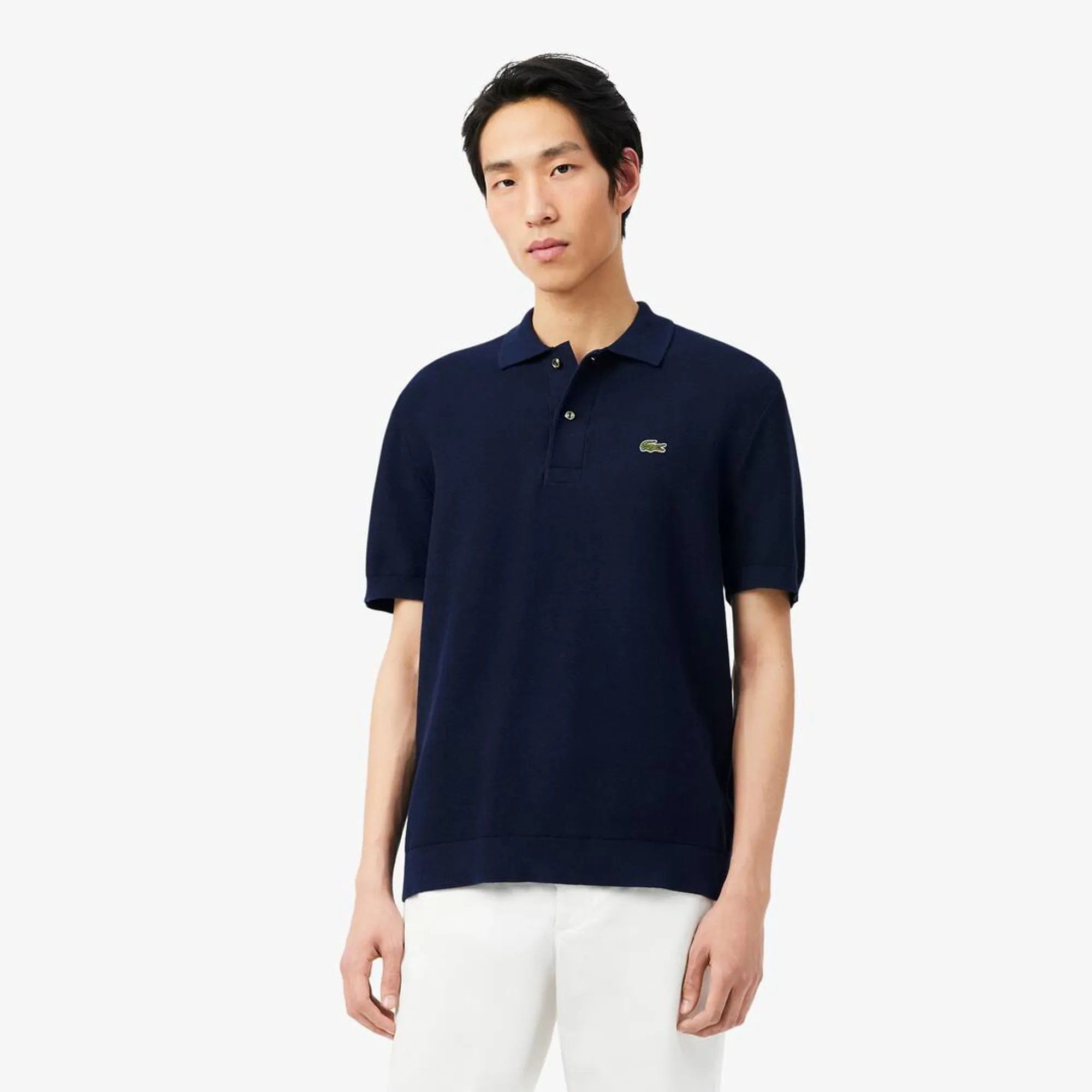 Lacoste Classic Fit Knitted Polo Shirt - Midnight Blue