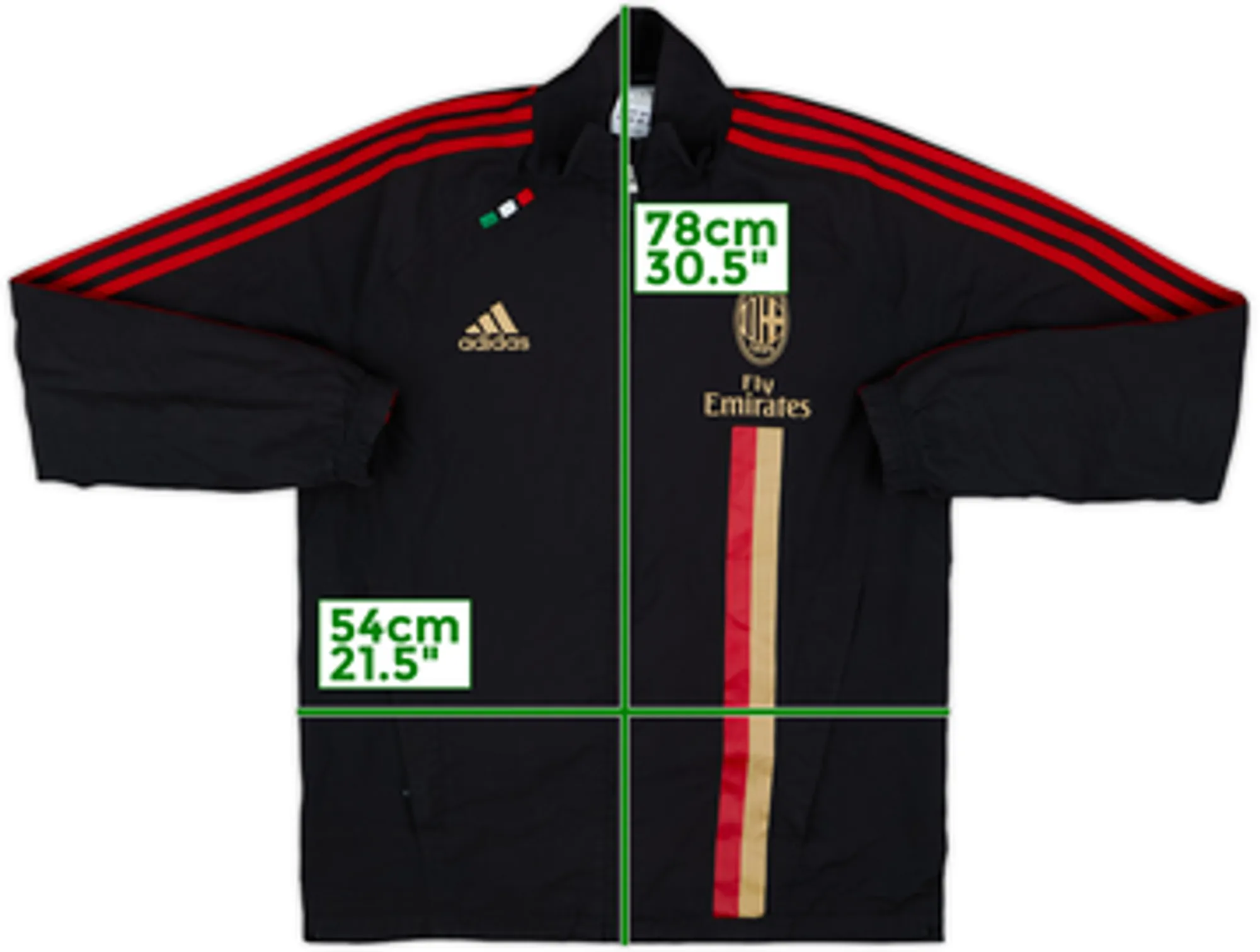 2011-12 AC Milan adidas Track Jacket - 5/10 - (L)