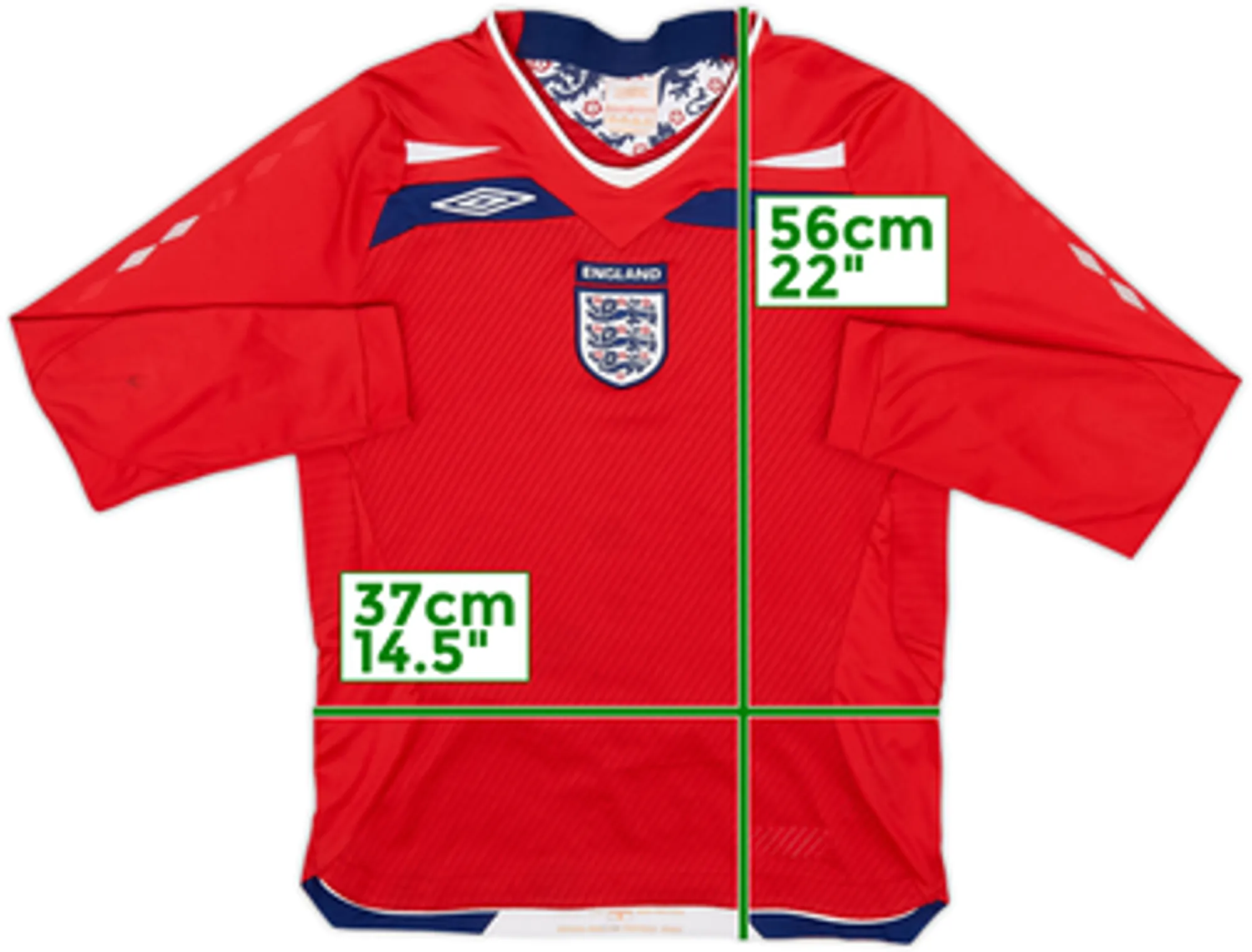 2008-10 England Away L/S Shirt - 5/10 - (M.Boys)