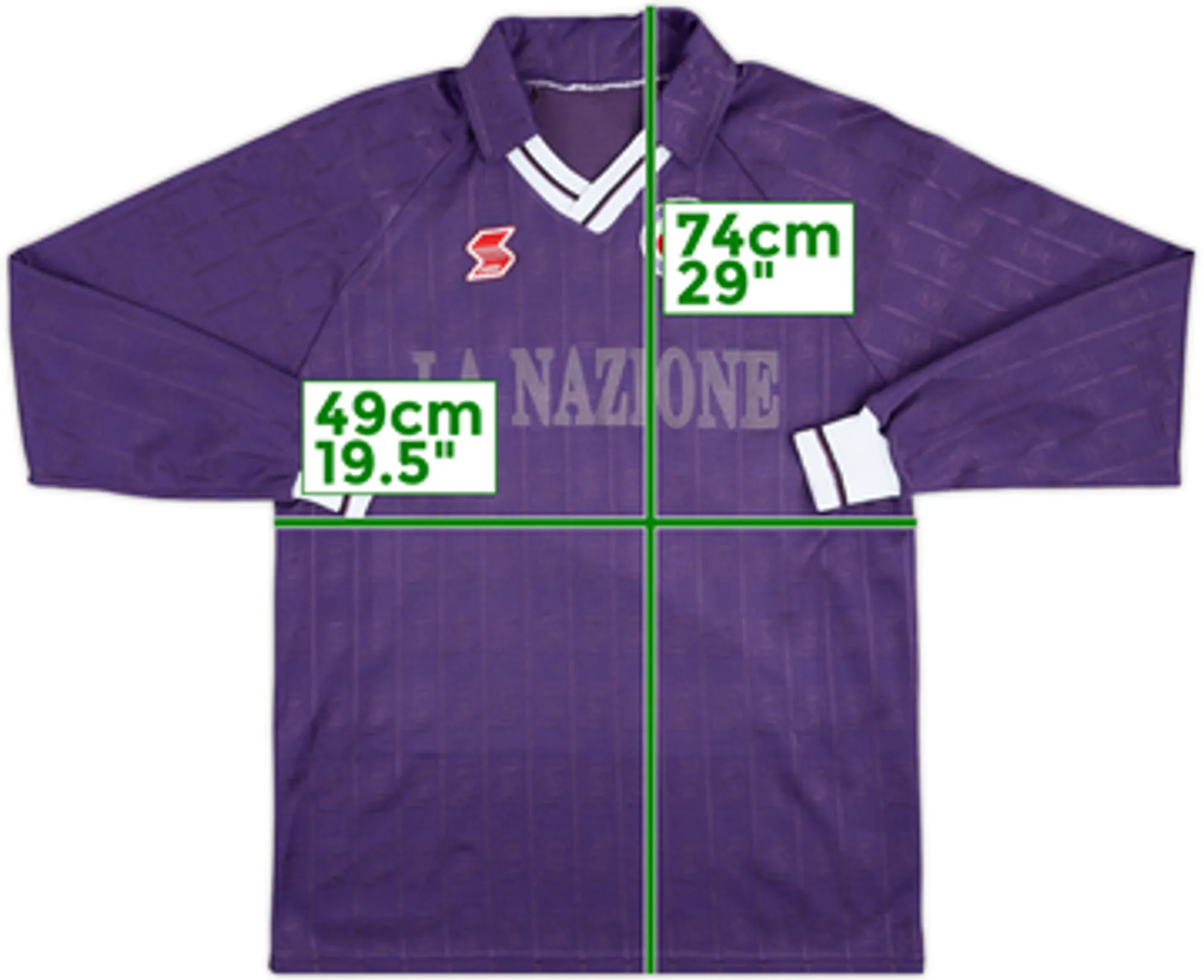 1990-91 Fiorentina Home L/S Shirt - 4/10 - (M/L)