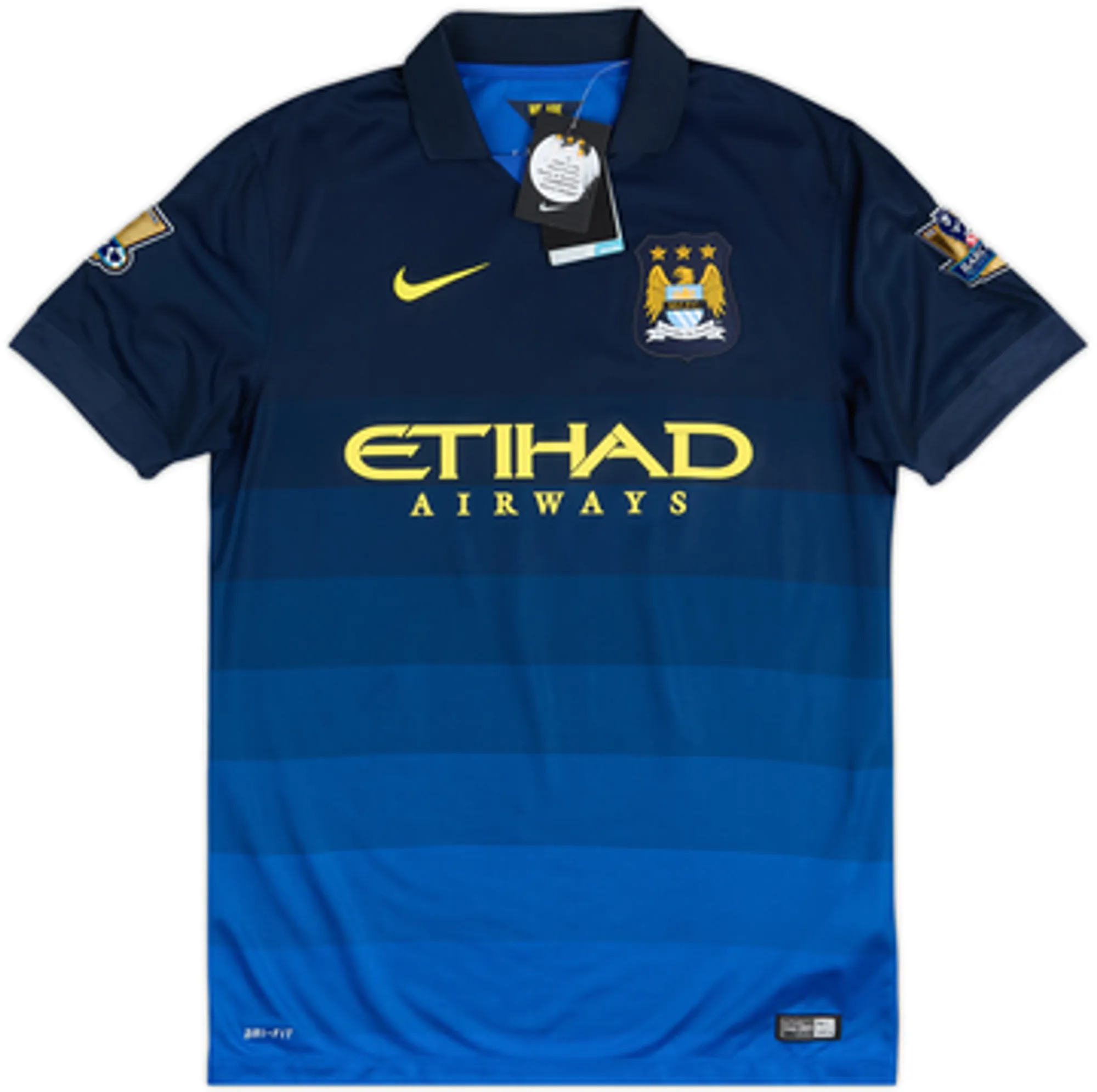 2014-15 Manchester City Away Shirt Kompany #4 (M)