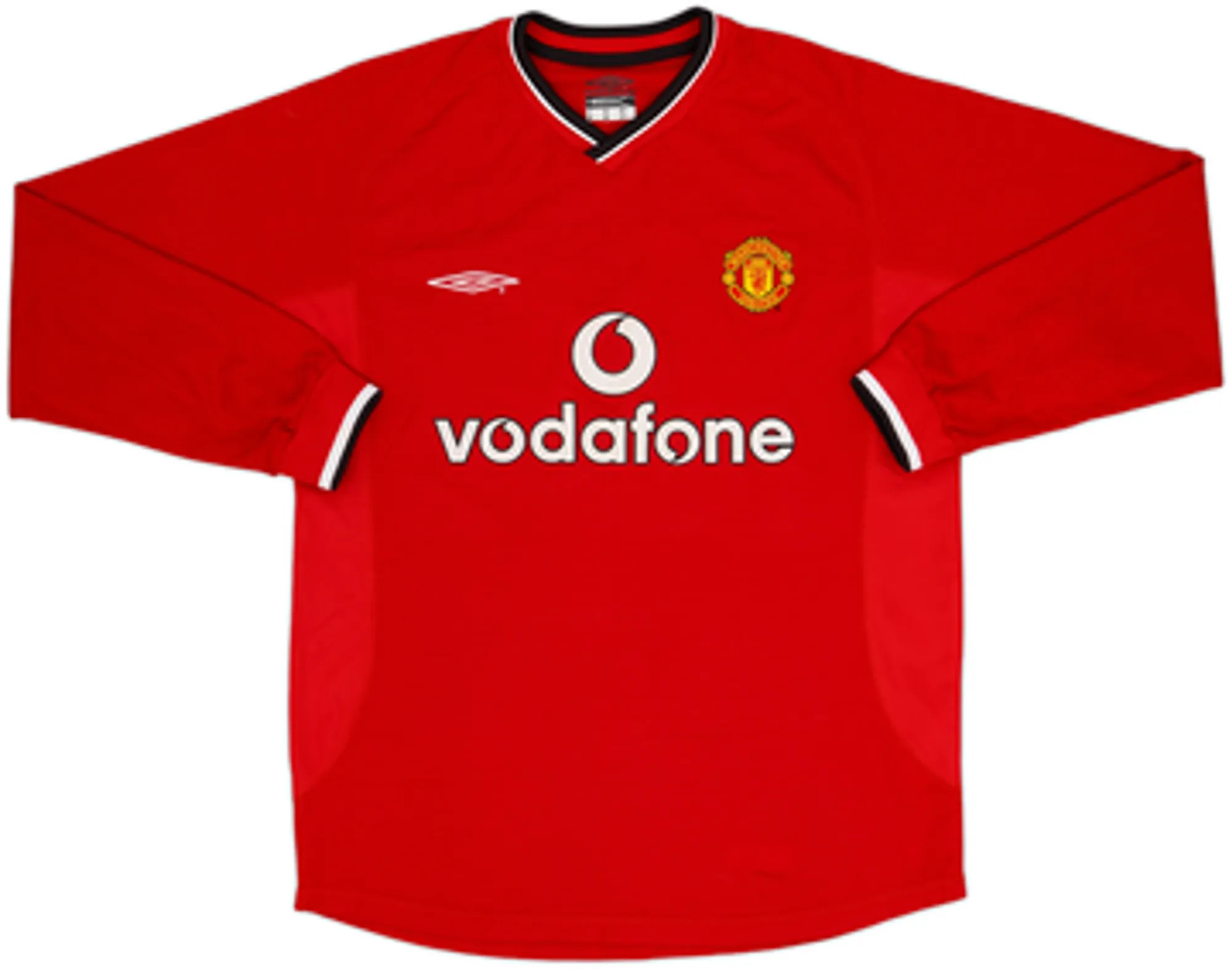 2000-02 Manchester United Home L/S Shirt Brown #24 - 8/10 - (M)