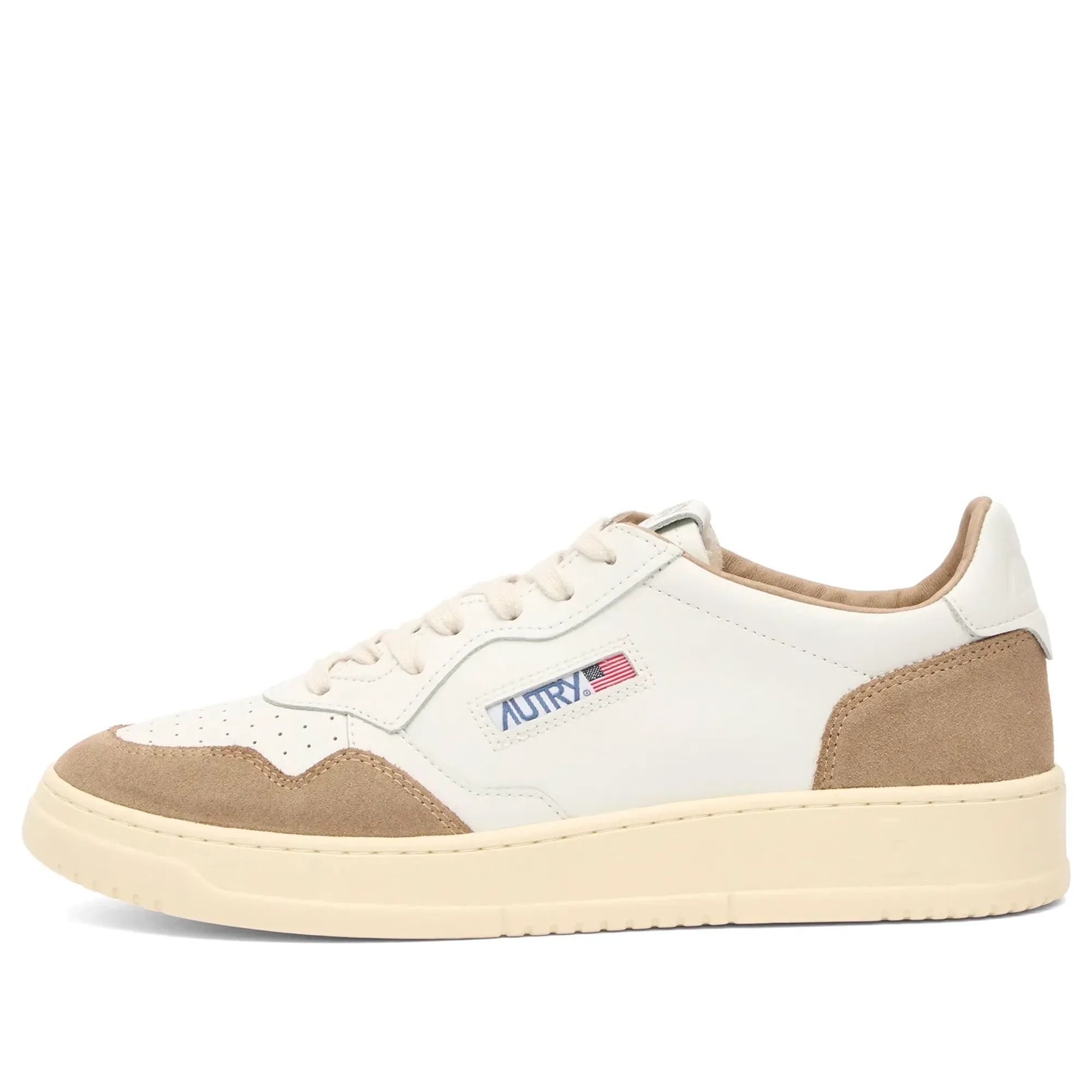 Autry Men's Medalist Low Leather Suede Sneakers Suede White/Antilope