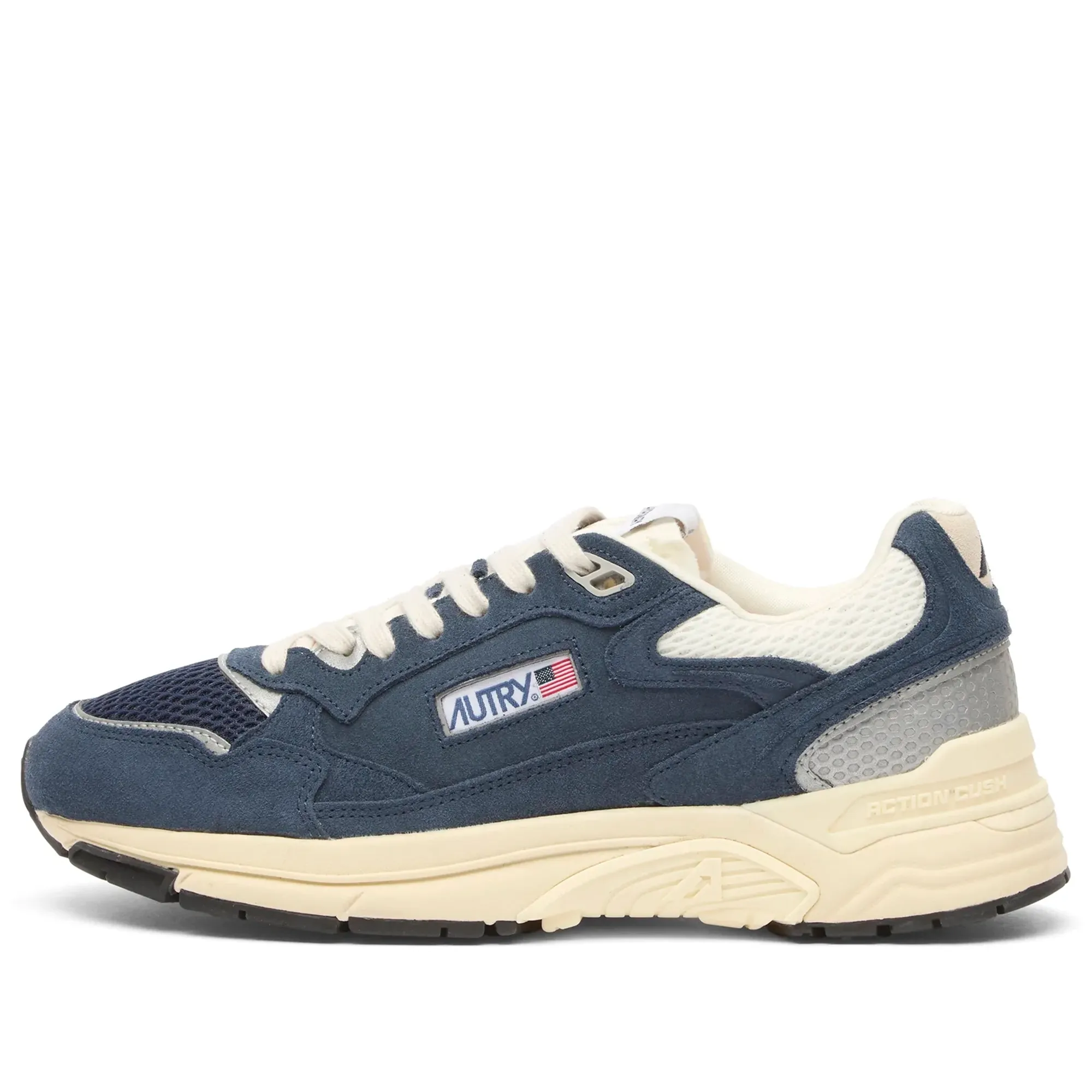 Autry Men's Hyperway Low Suede Sneakers Mesh Bluette/Silver