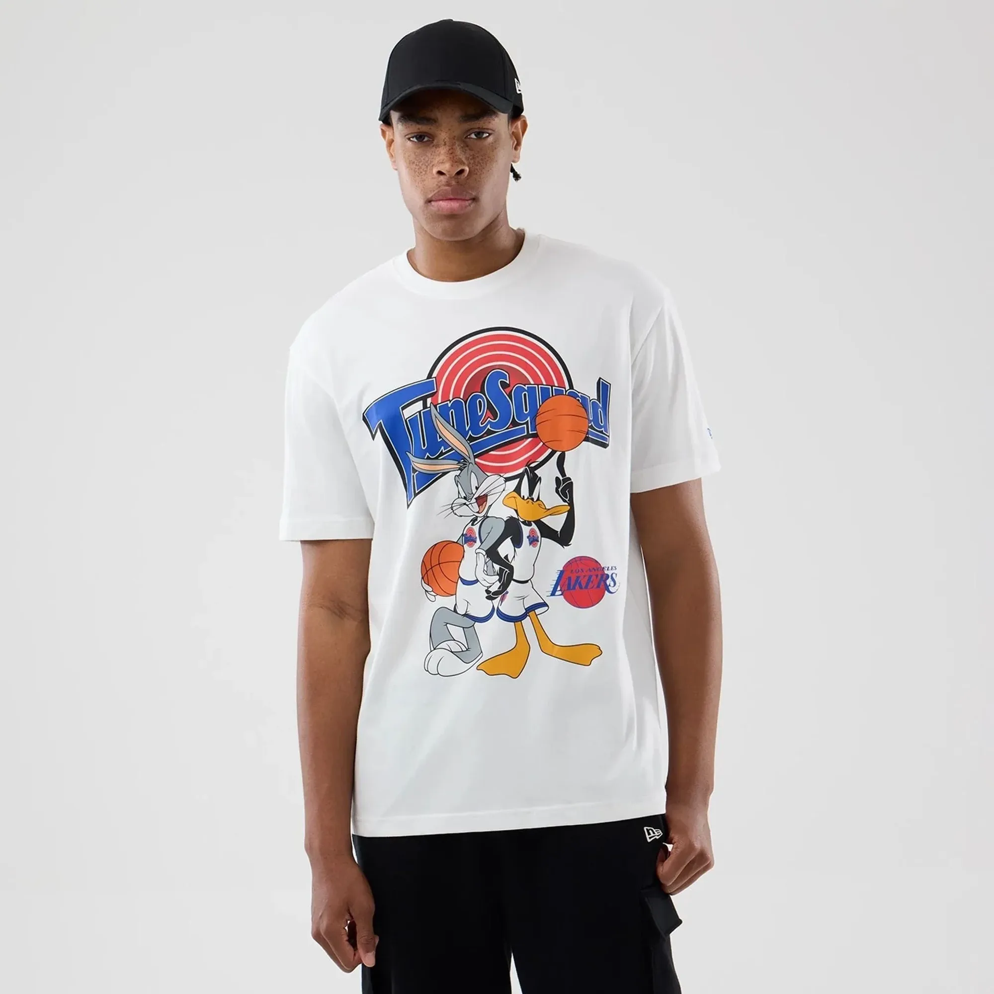 LA Lakers Space Jam 2 X NBA White T-Shirt New Era Cap adult unisex