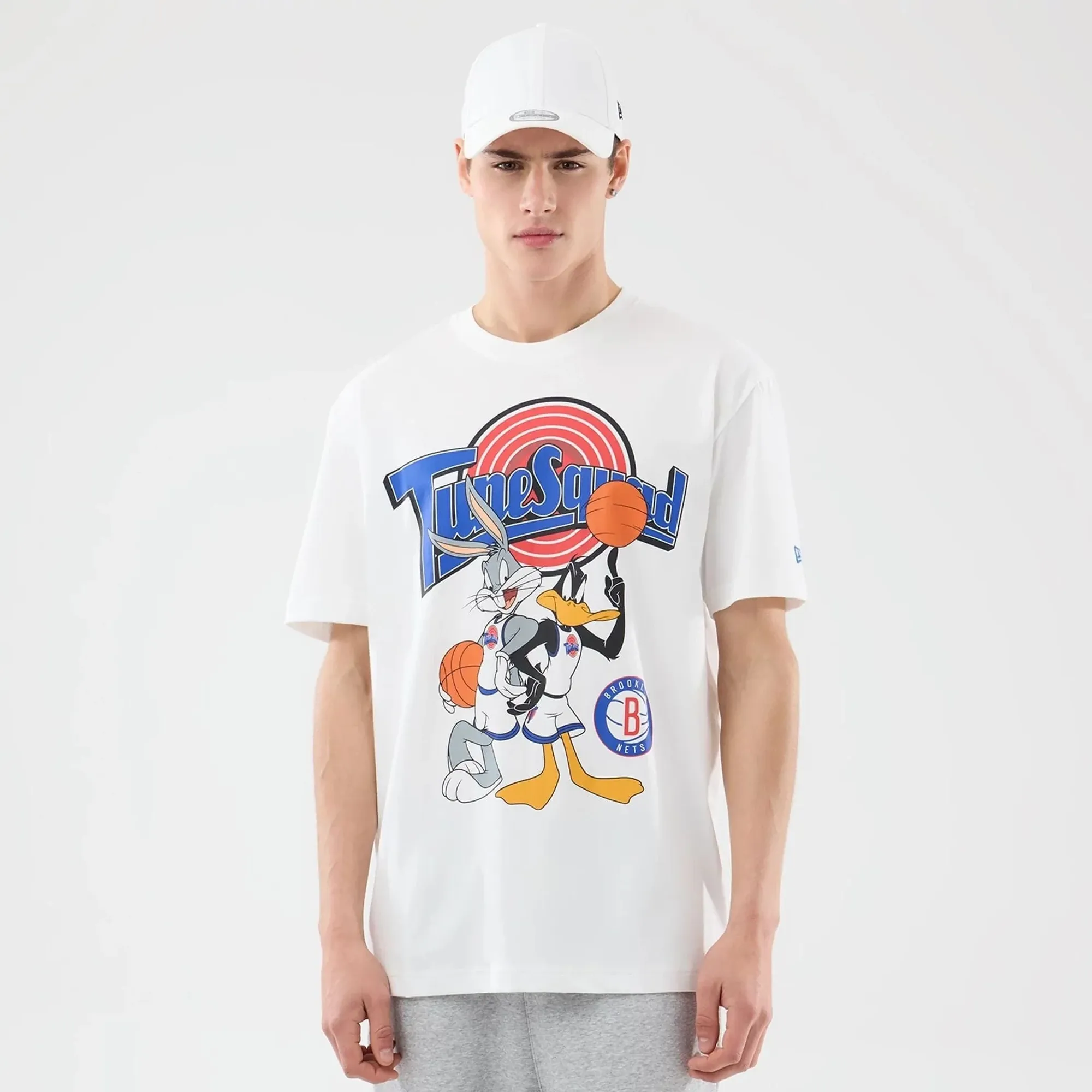 Brooklyn Nets Space Jam 2 X NBA White T-Shirt New Era Cap adult unisex