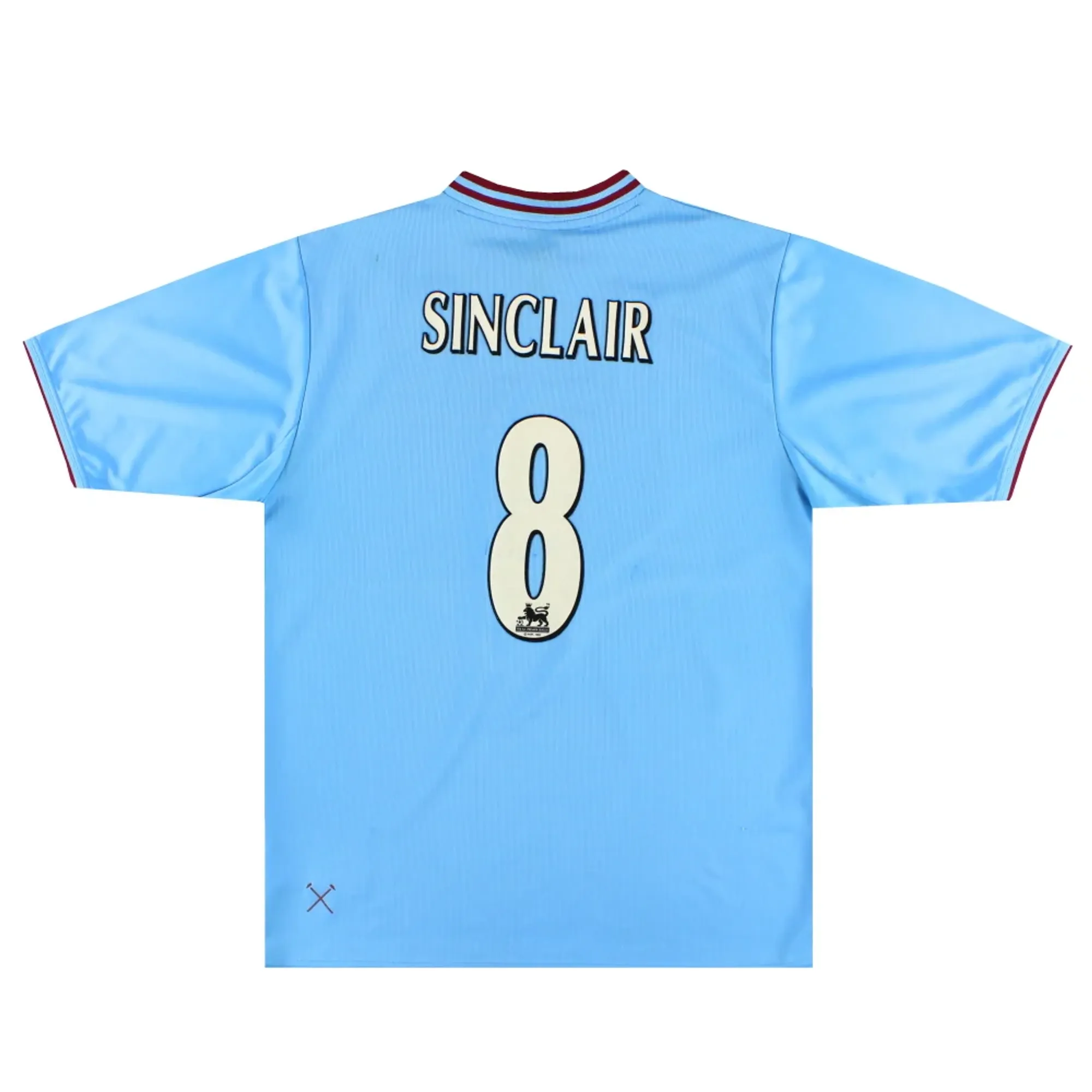 2001-03 West Ham Fila Away Shirt Sinclair #8 L - West Ham / Excellent 