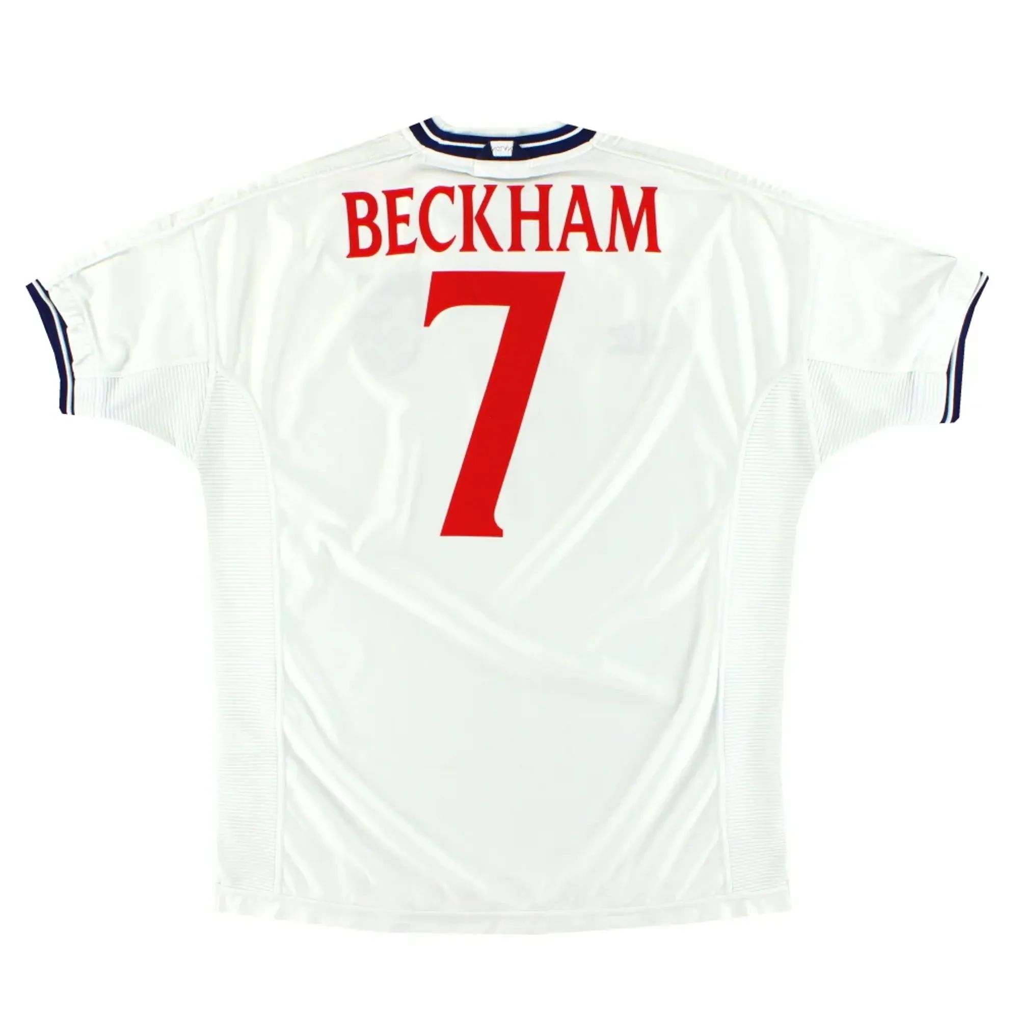 1999-01 England Umbro Home Shirt Beckham #7 *Mint* XL - England / Excellent