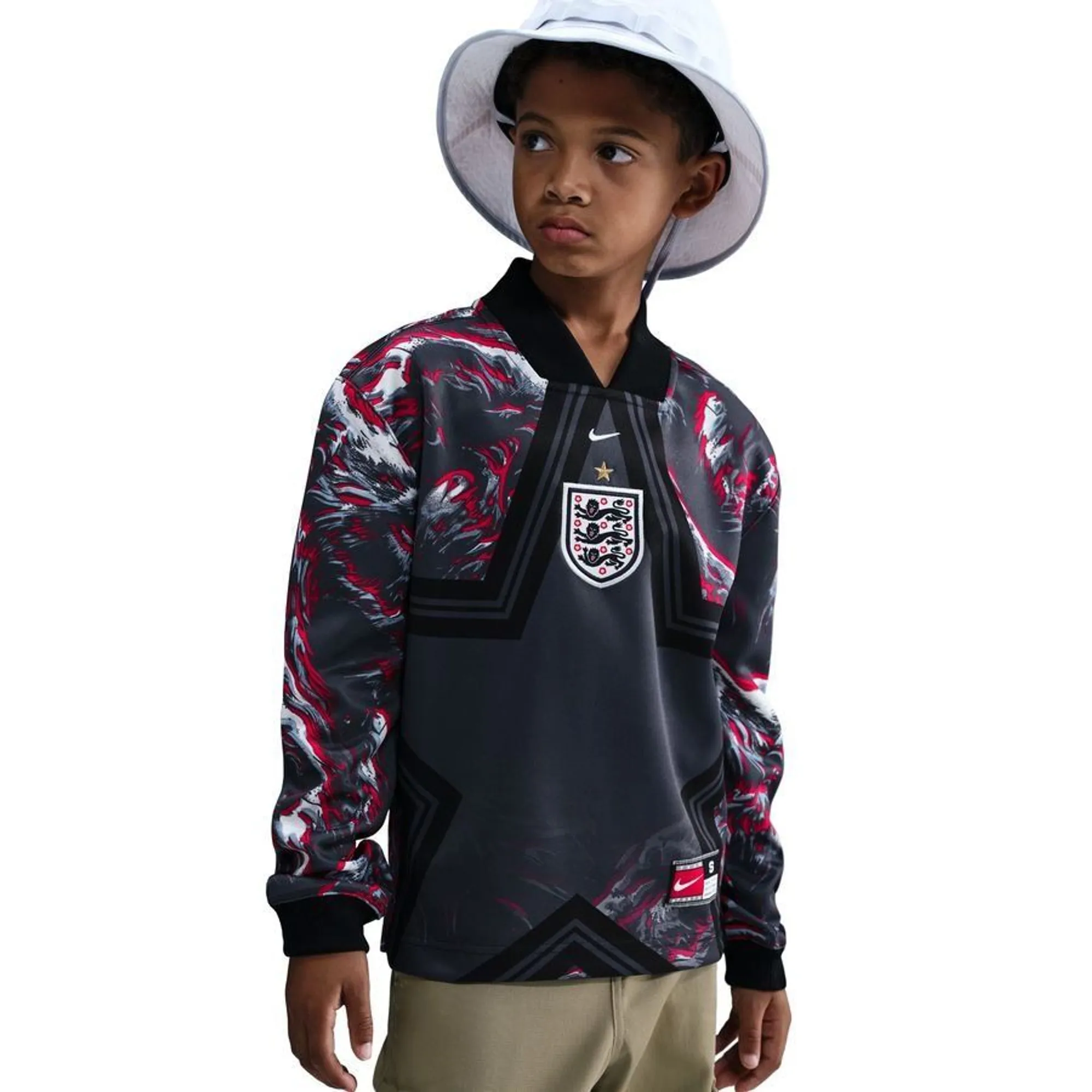England Goalkeeper Shirt Hollywood Goalkeepers - Obsidian/Black/White Kids - ['Black', 'Blue']