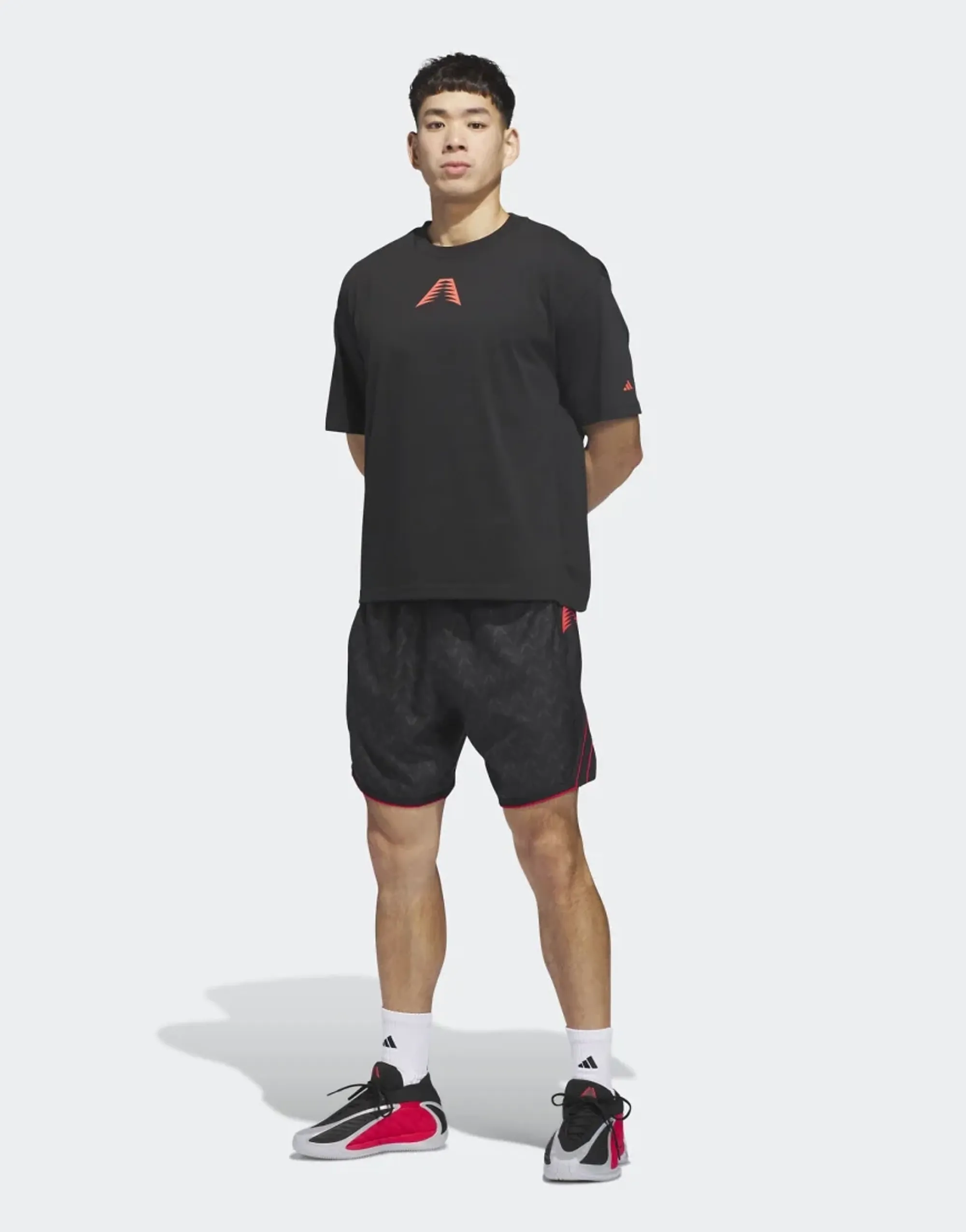 Adidas Performance Anthony Edwards Crazy Lite Aop Short In Black / Aurora Black