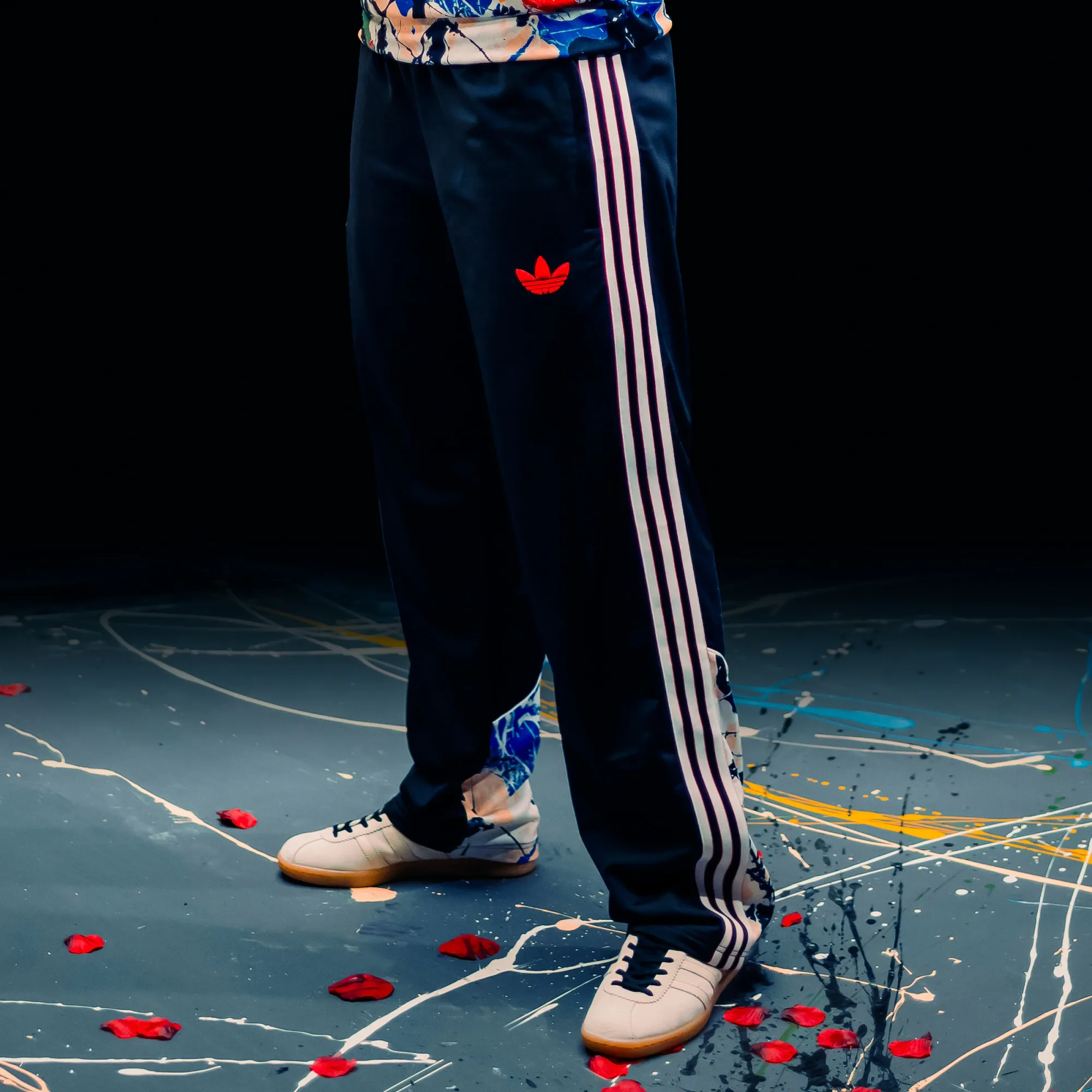 Manchester United x adidas Stone Roses Track Pants Black