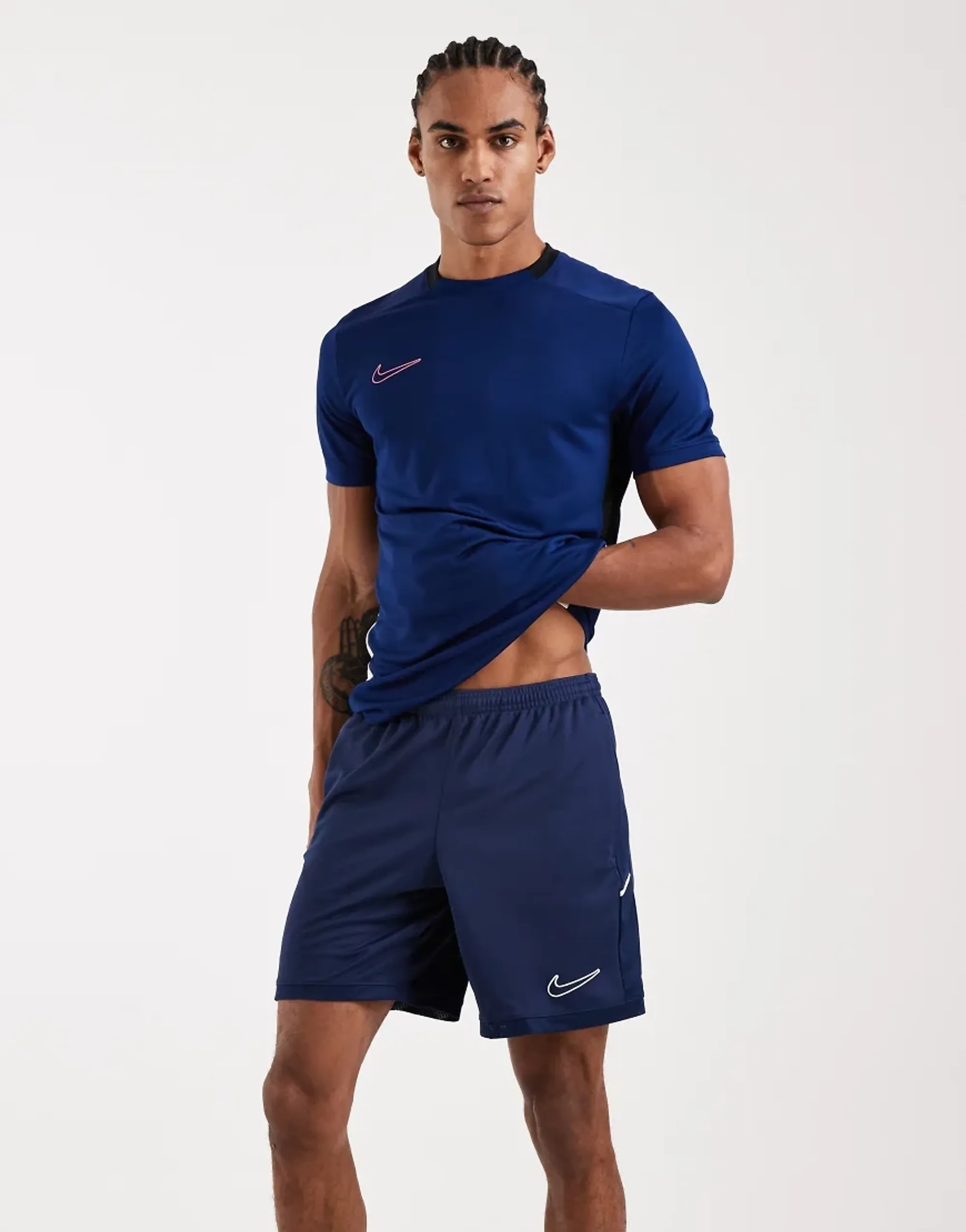 Men's Nike Adults Academy Training Shorts in Navy Blue/White