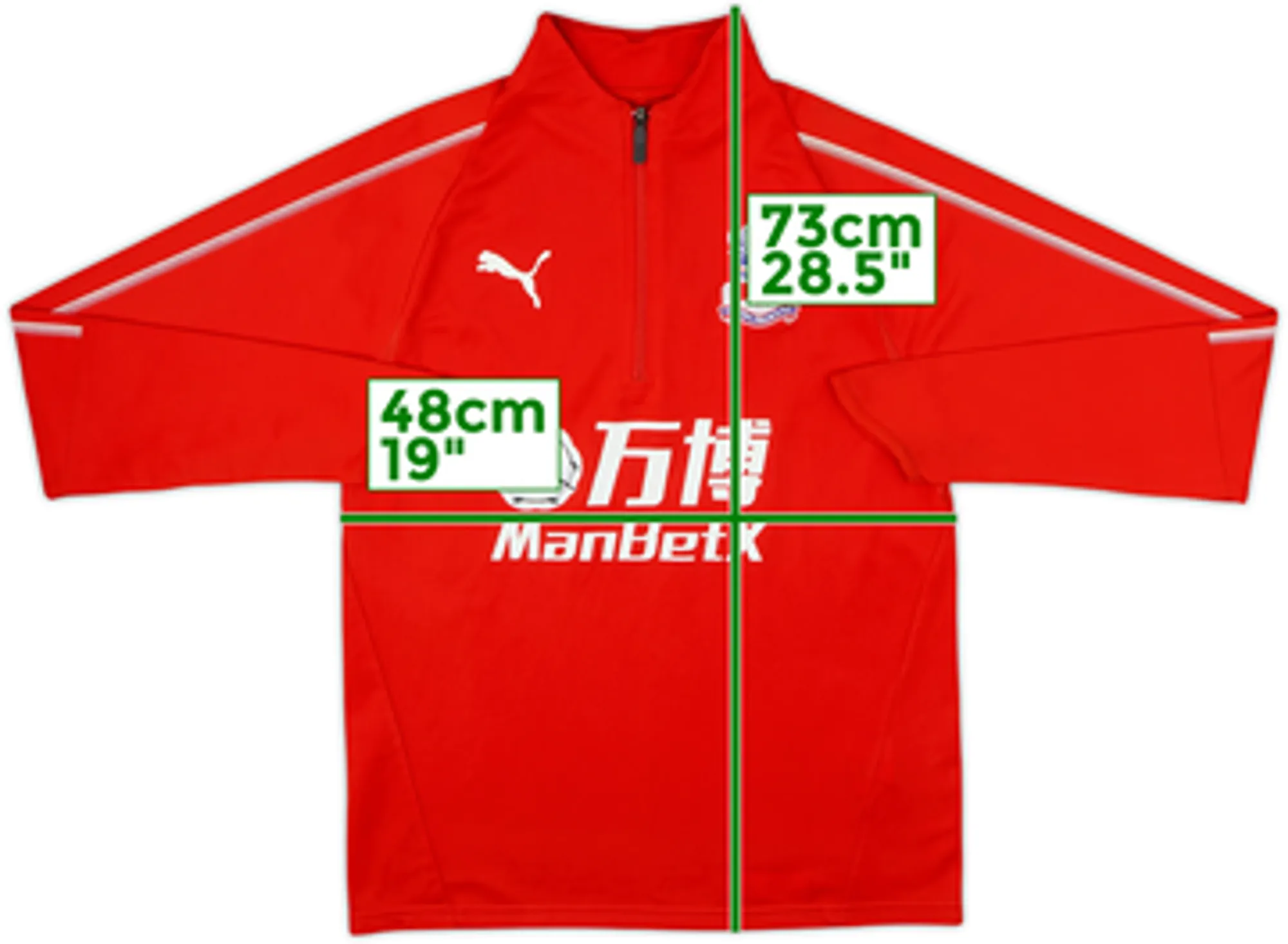2018-19 Crystal Palace Puma 1/4 Zip Drill Top - 7/10 - (M)