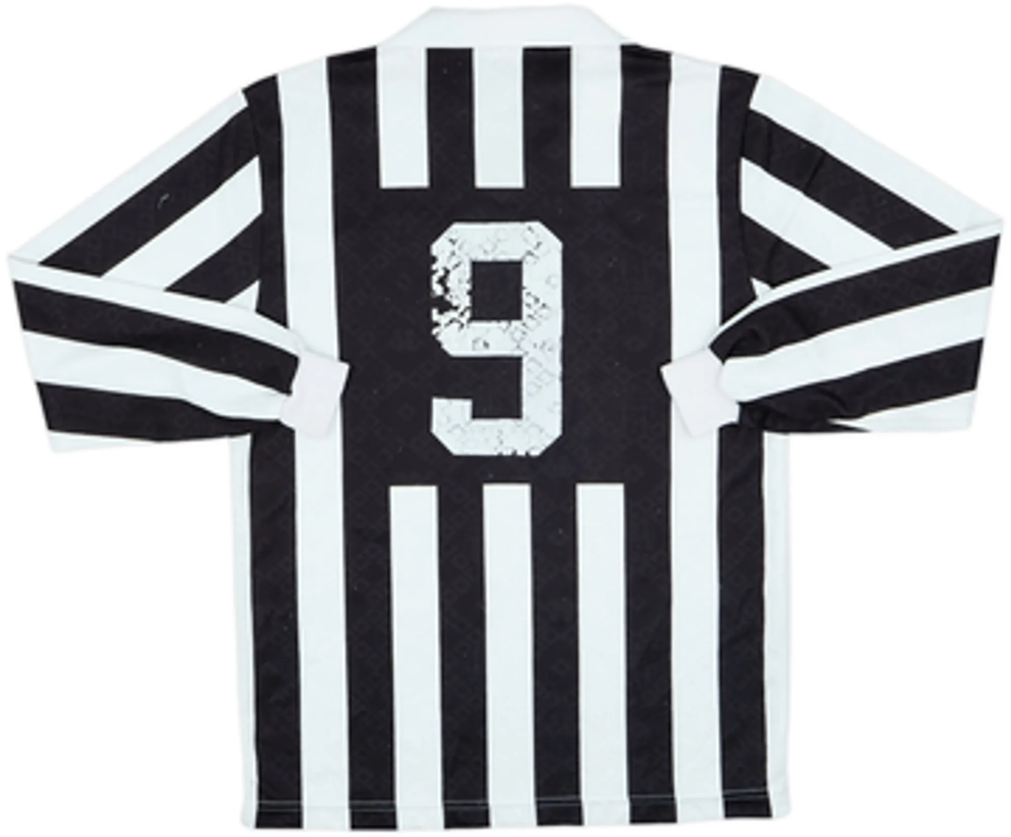 1991-92 Juventus Home L/S Shirt #9 - 5/10 - (M/L)
