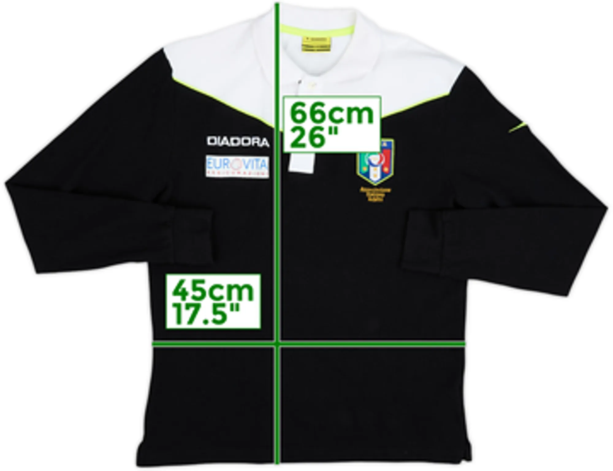 2000s Italy Diadora Referee Polo L/S Shirt - 10/10 - (S)