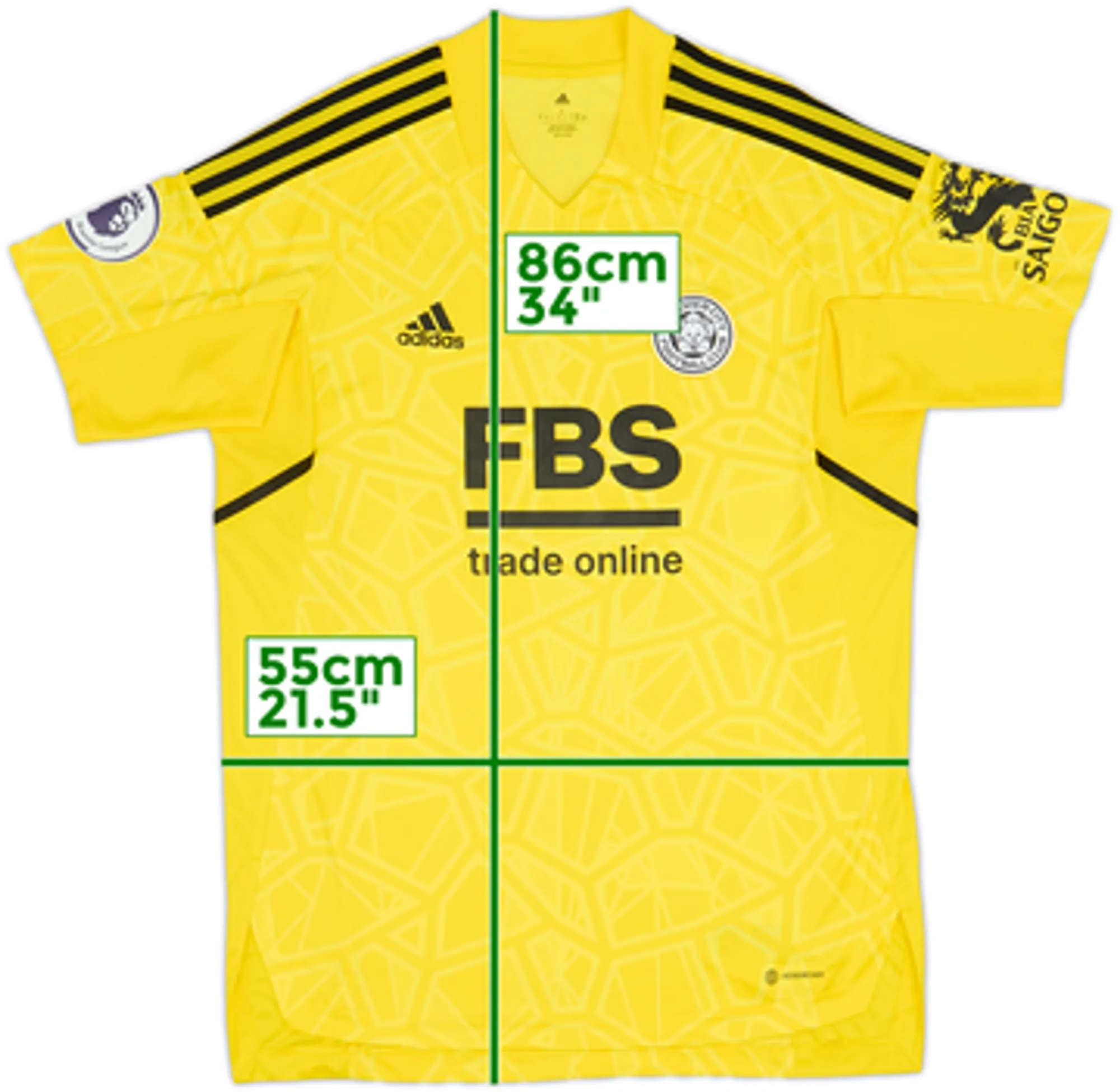 2021-22 Leicester City GK S/S Shirt - 10/10 - (L)