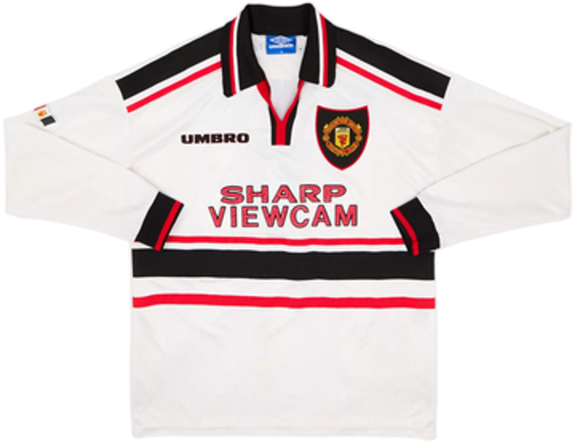 1997-99 Manchester United Away L/S Shirt Beckham #7 - 8/10 - (M)
