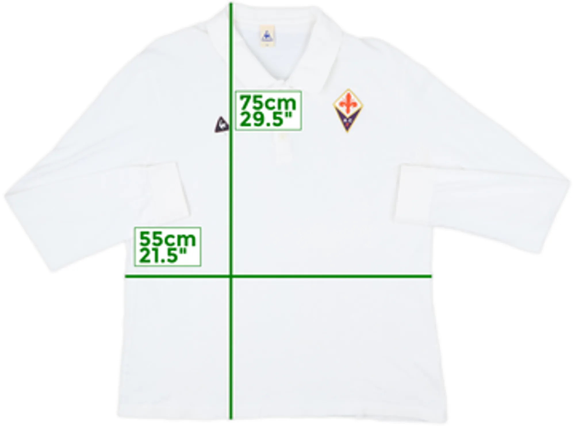 2015-16 Fiorentina Le Coq Sportif Polo L/S Shirt - 8/10 - (XL)