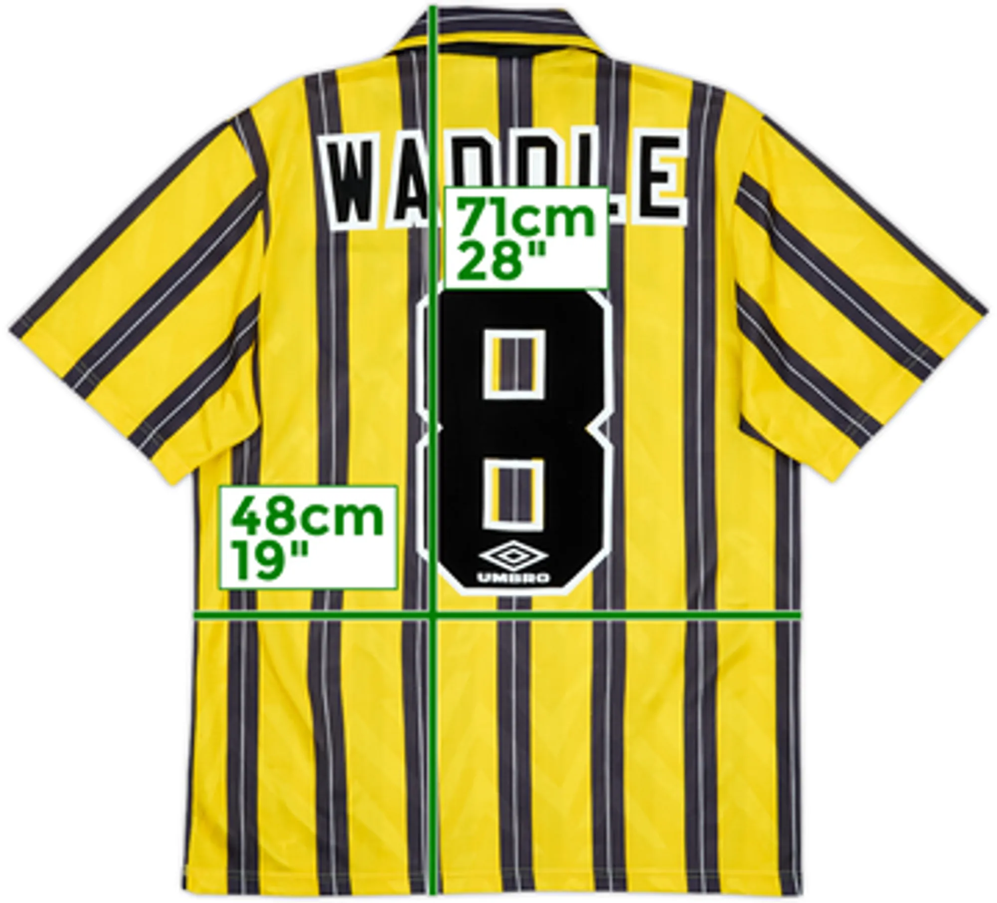 1992-93 Sheffield Wednesday Away Shirt Waddle #8 - 9/10 - (S)