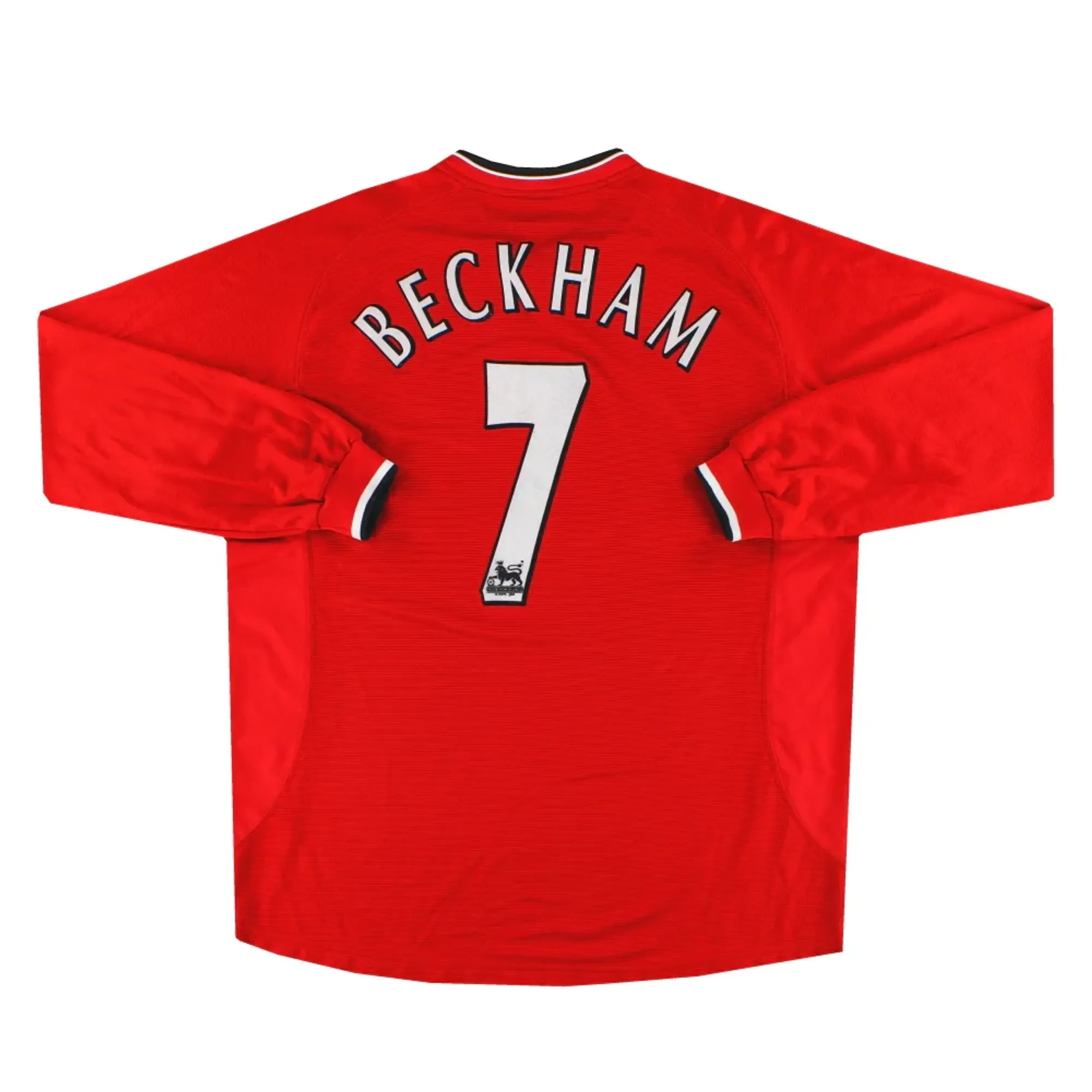 2000-02 Manchester United Umbro Home Shirt L/S Beckham #7 XXL - Manchester United / Excellent 