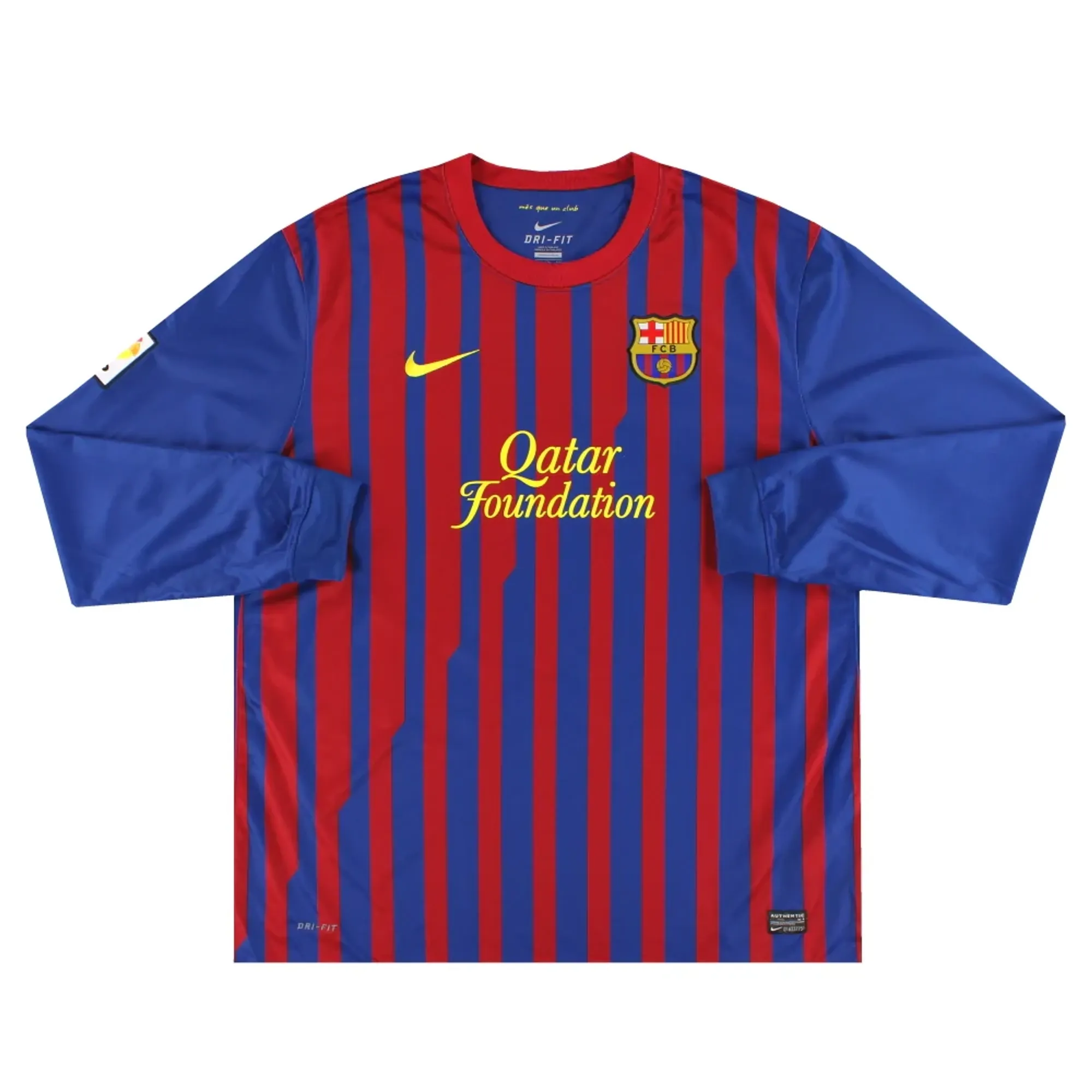 2011-12 Barcelona Nike Home Shirt L/S *Mint* XXL - Barcelona / Mint