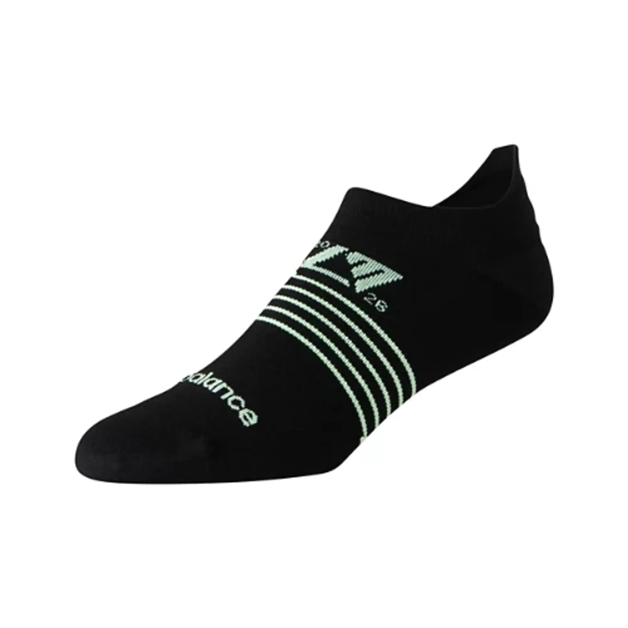 New Balance Unisex London Marathon Tab Sock in Black Polyester