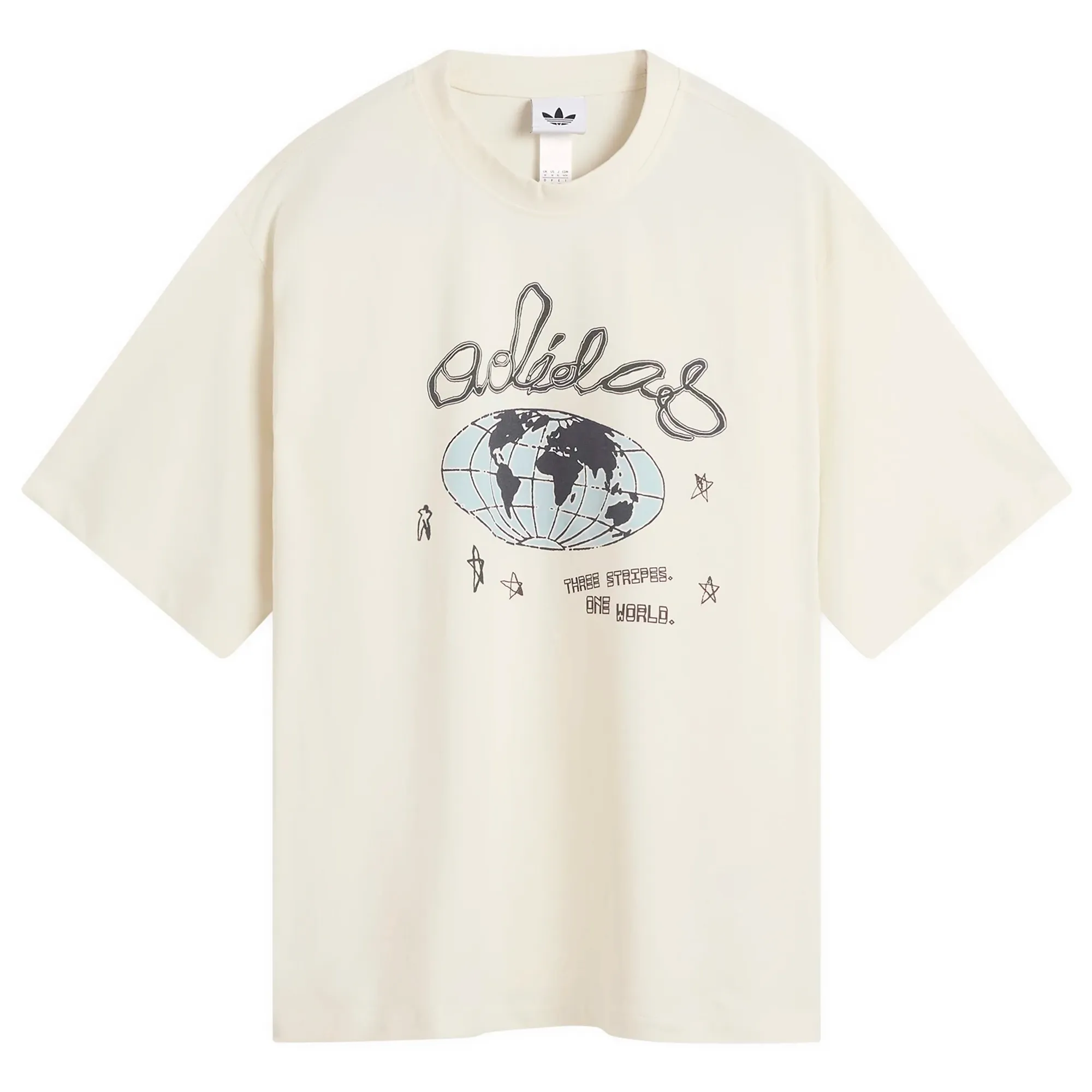 Adidas Men's Illust Gfx T-Shirt Cream White