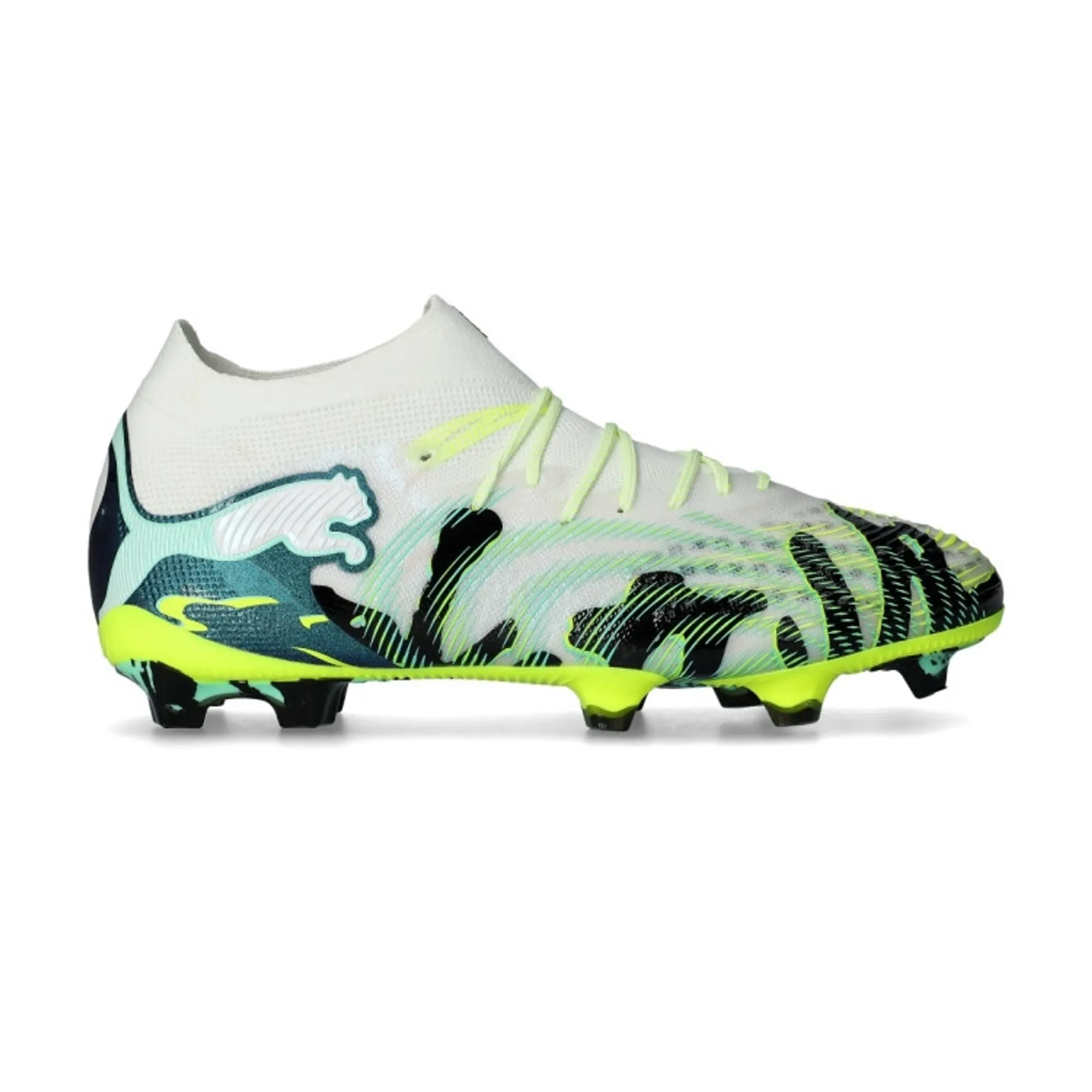 PUMA Future 9 Ultimate Creativity FG Football Boots Unisex, Yellow Alert/Mint Jelly/White