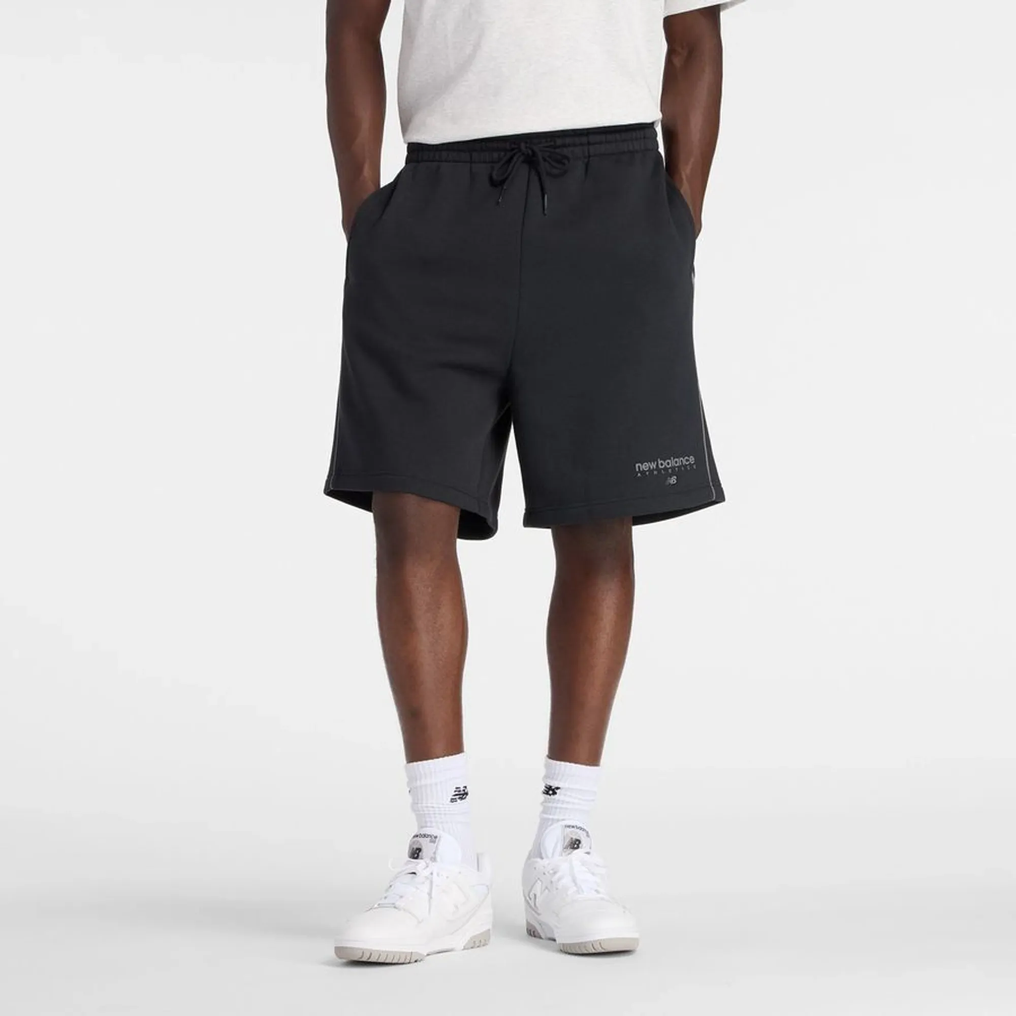 New Balance Sweat Shorts Trackside Fleece - ['Black']