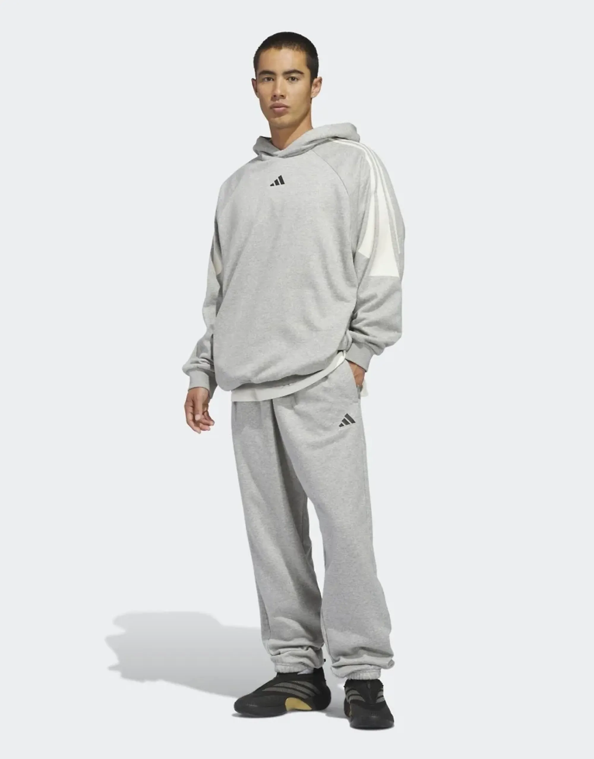 Adidas Performance Adidas Basketball Fleece Joggers (Gender Neutral) In Medium Grey Heather