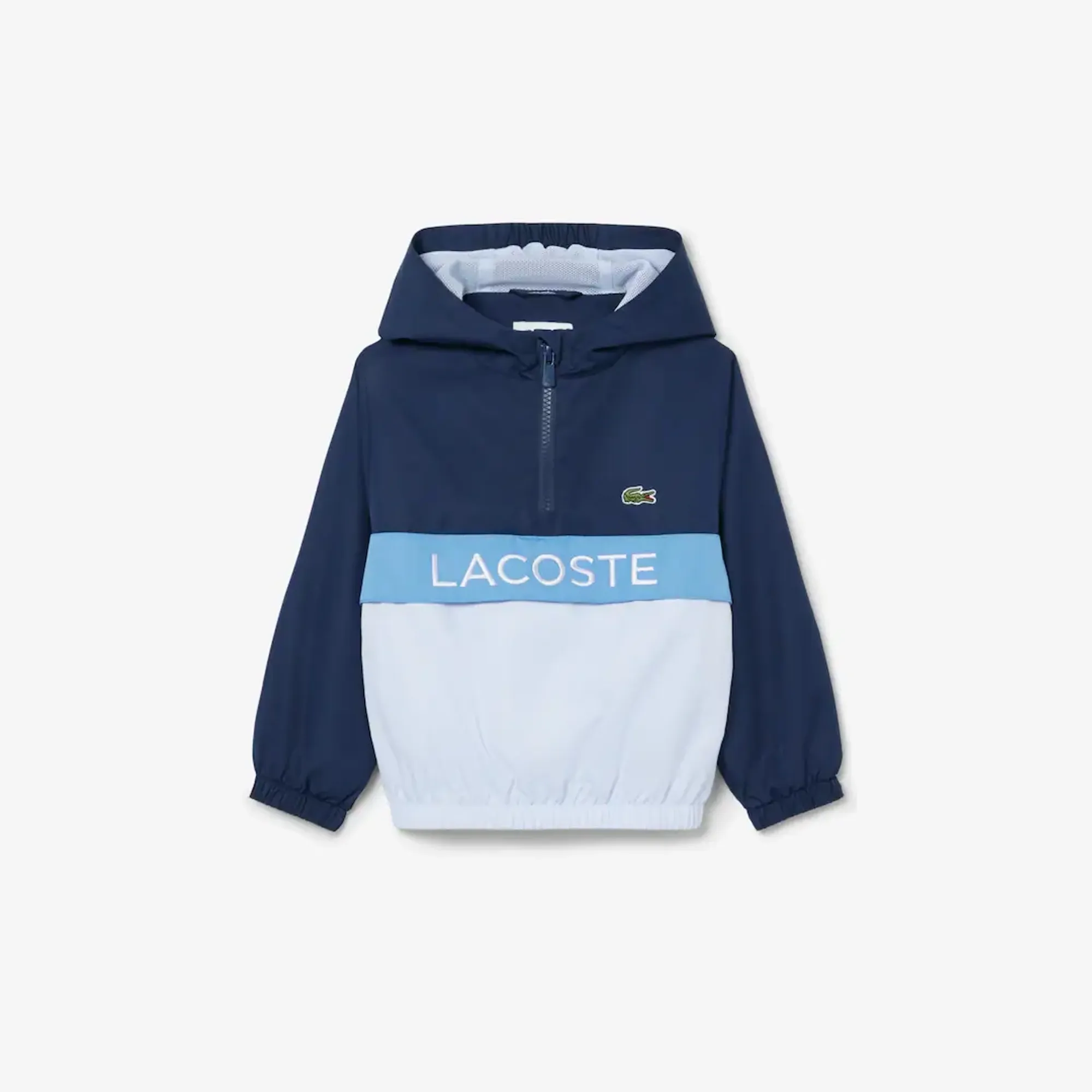 Lacoste Unisex Hooded Diamond Taffeta Windbreaker - Midnight Blue