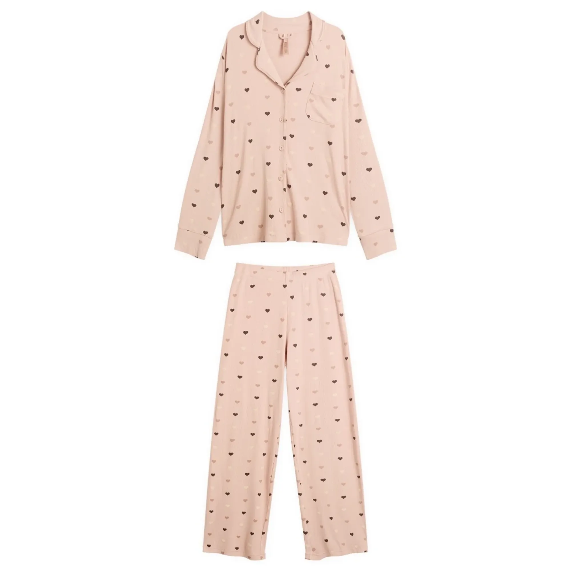 SKIMS Women's Soft Lounge Sleep Set Mica Mini Half Drop Heart