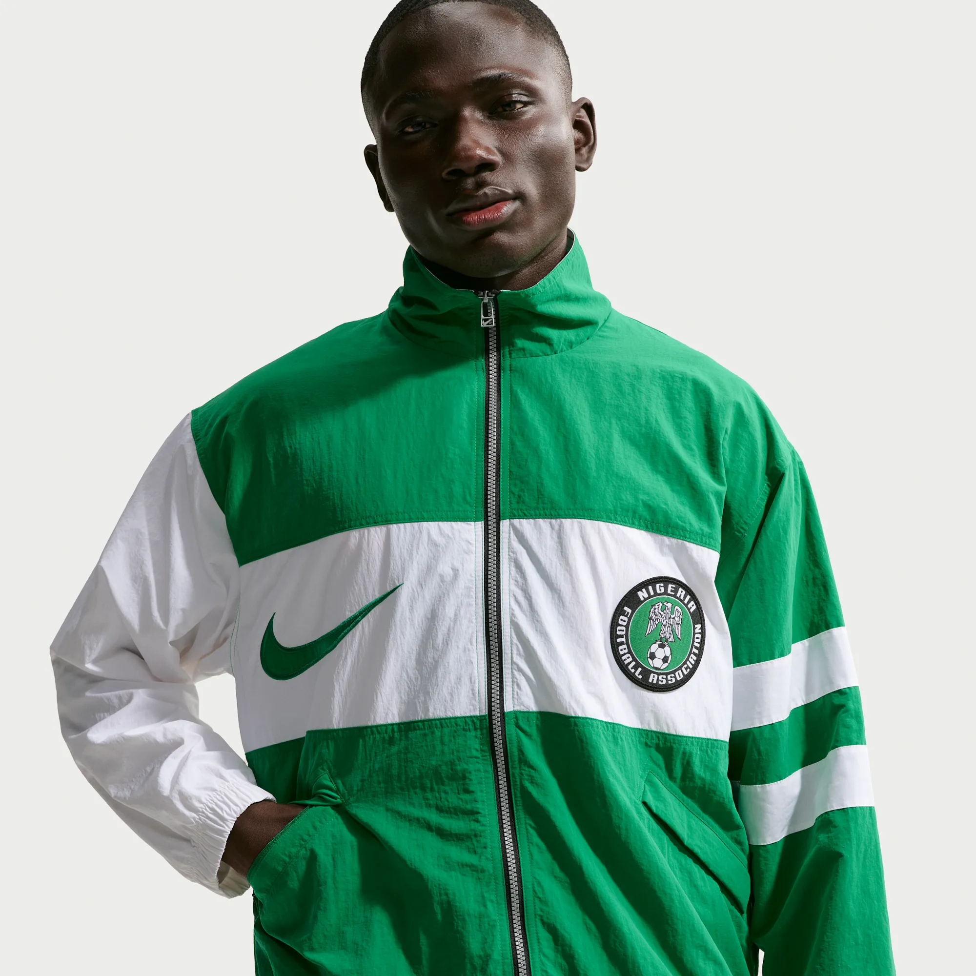 Nigeria 1996 Reissue Men's Nike Football Replica Tracksuit Jacket - Green