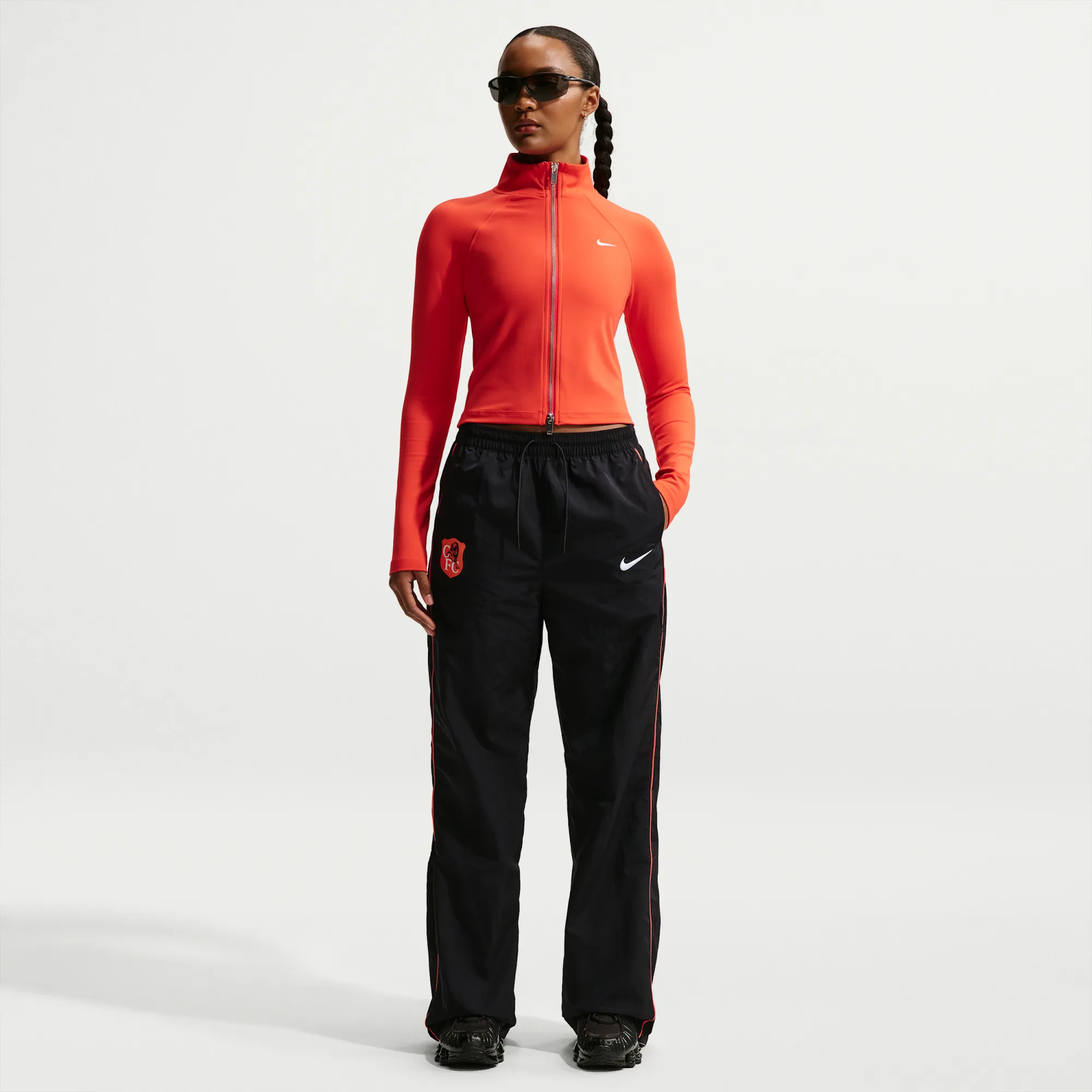 Nike Football High-Waisted Open-Hem Pants - Blue