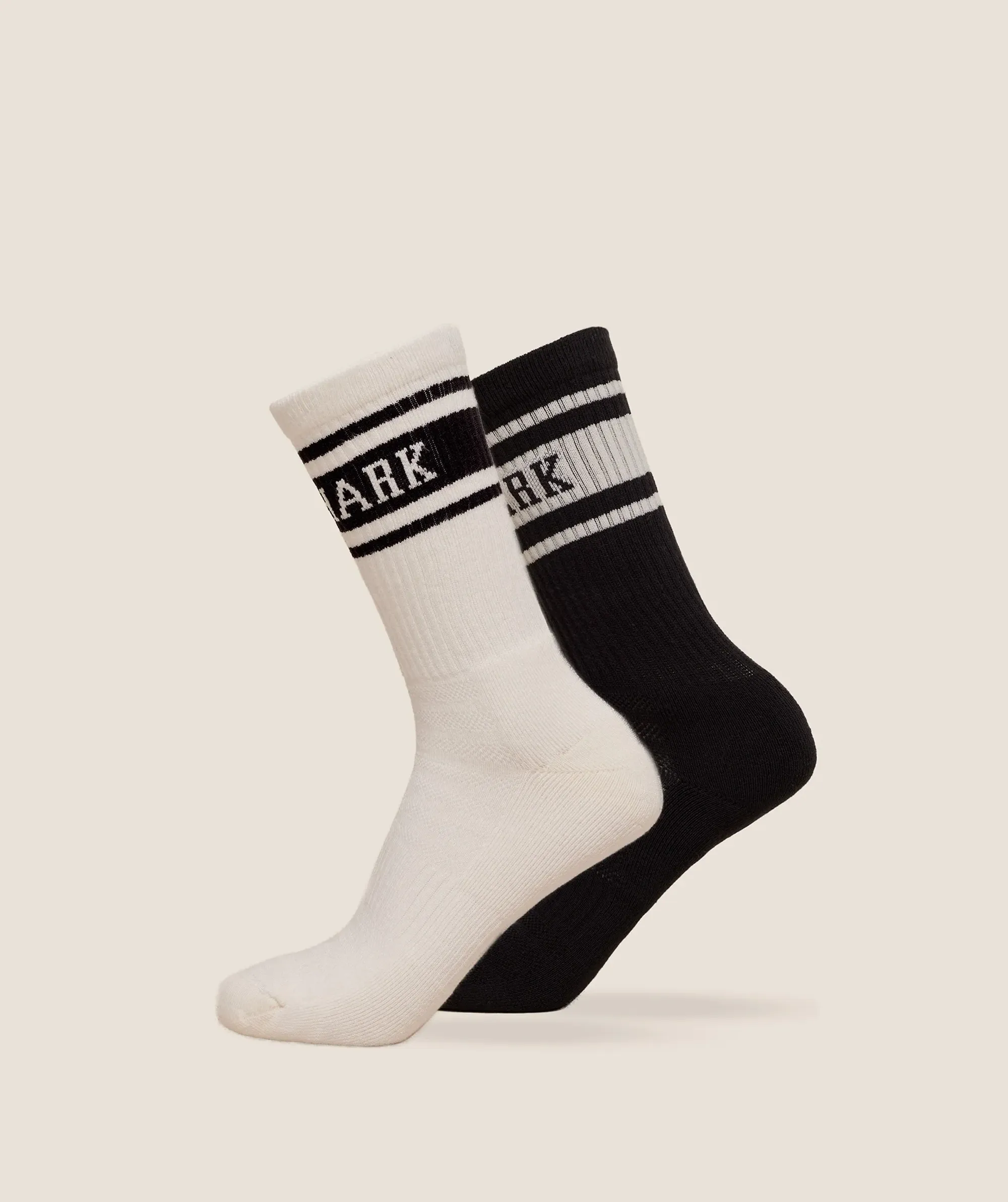 Gymshark Collegiate Crew Sock 2pk - Black